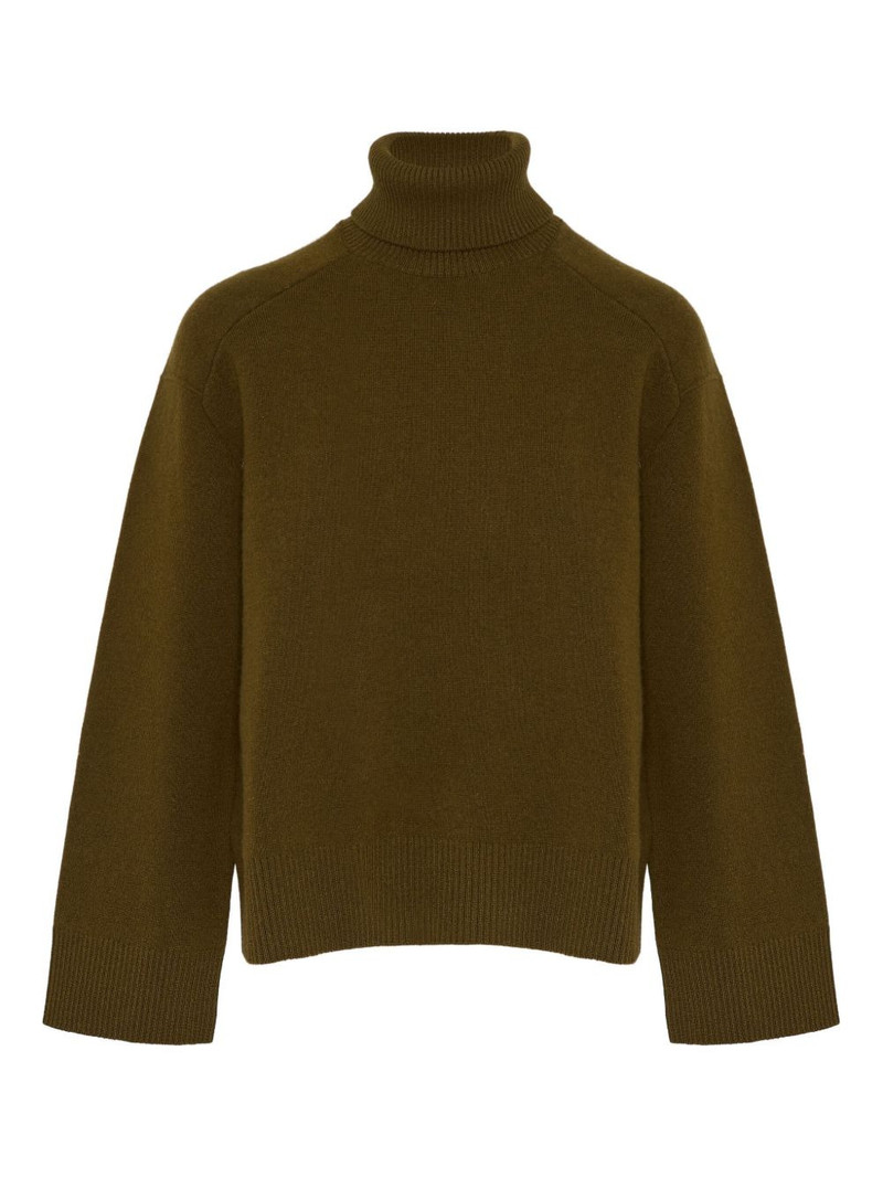 turtleneck wide-cuff sweater 1