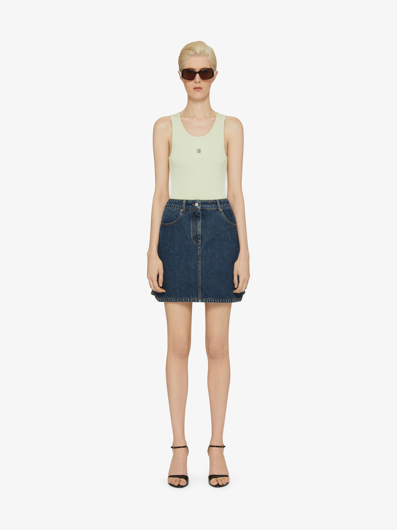 Givenchy SLIM FIT TANK TOP IN COTTON WITH 4G DETAIL outlook