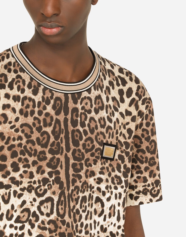 Leopard-print cotton T-shirt - 5