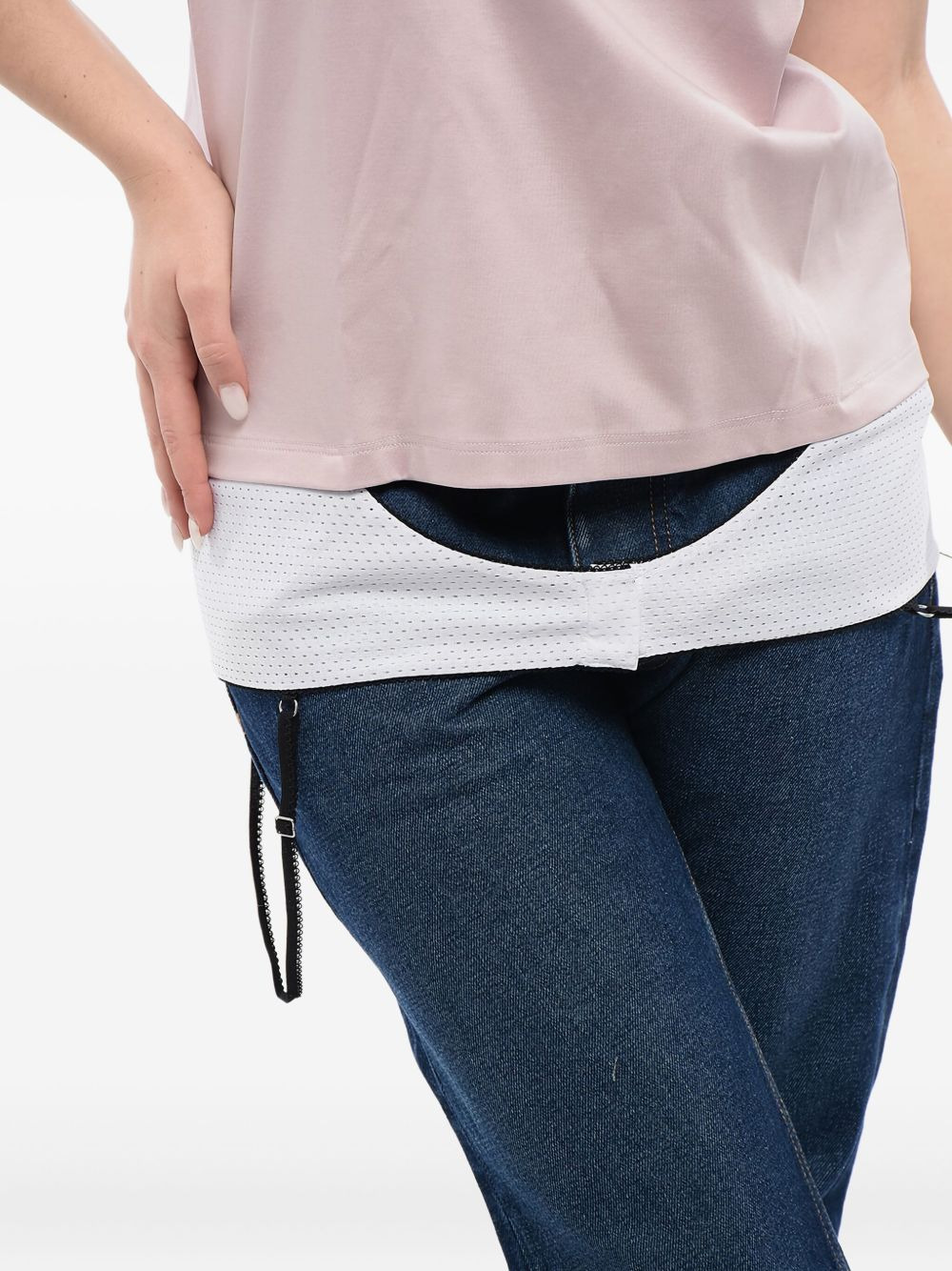 logo-embroidered cotton T-shirt - 4
