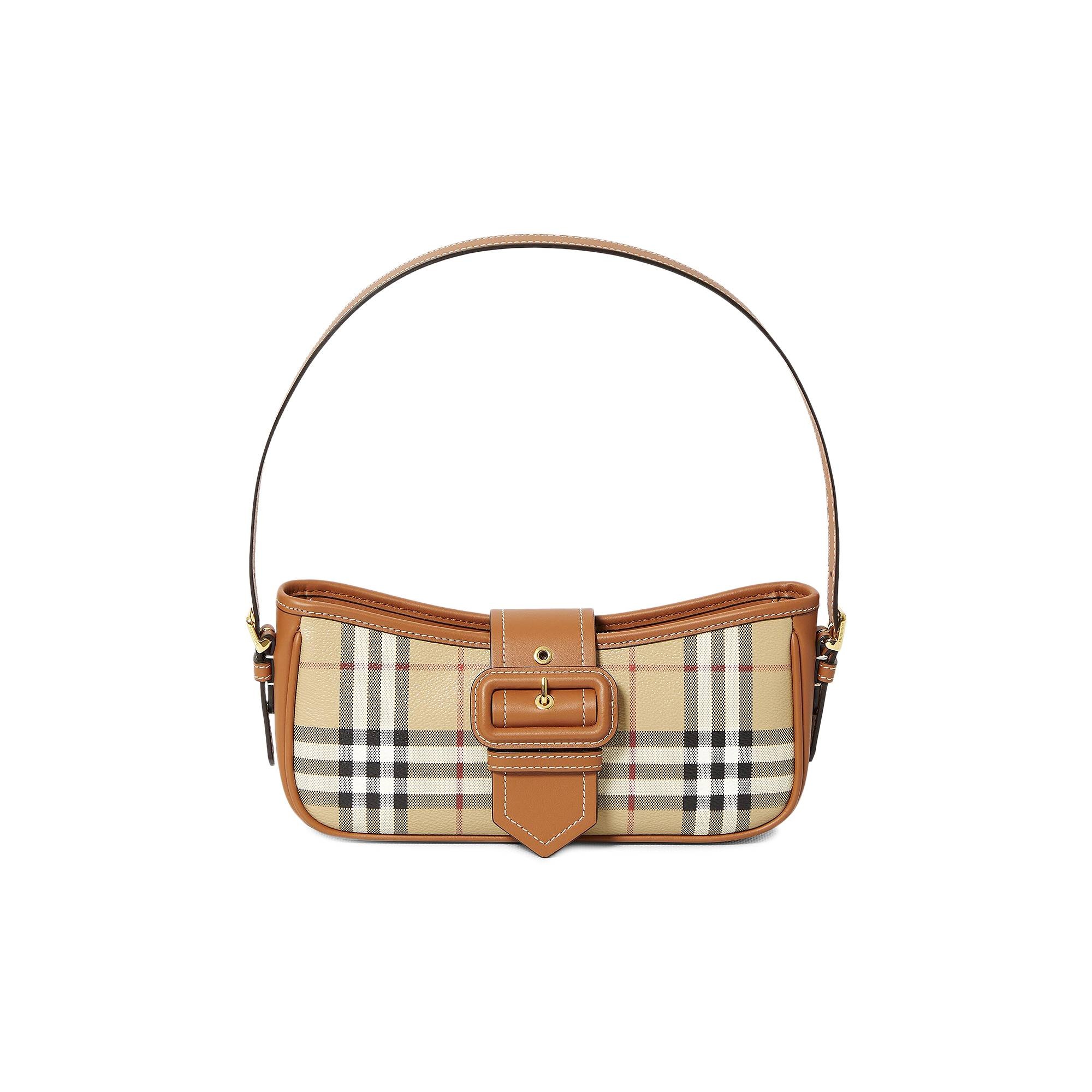 Burberry Sling Checkered Shoulder Bag 'Vintage Check/Briar Brown' - 1