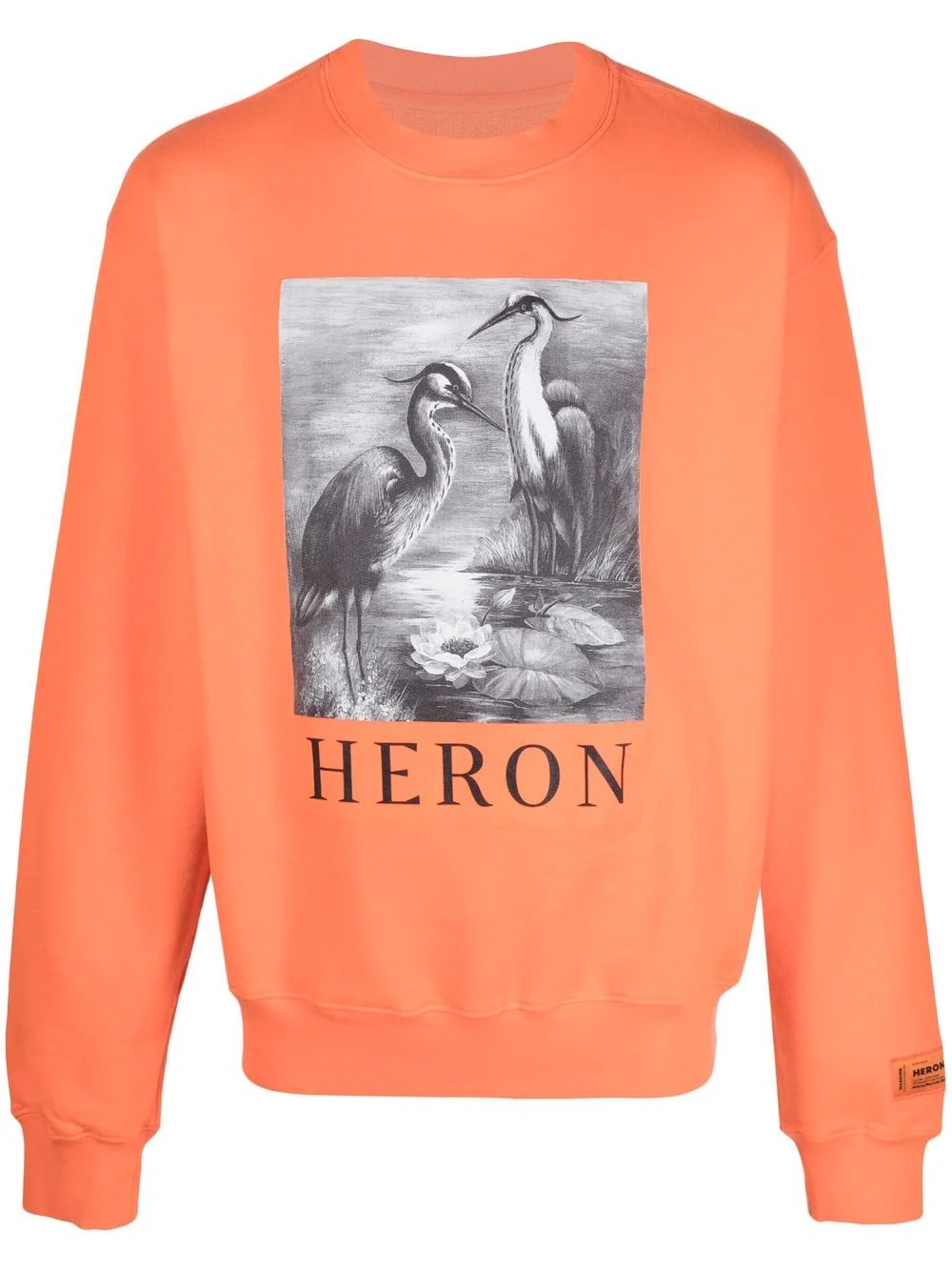 heron-print sweatshirt - 1