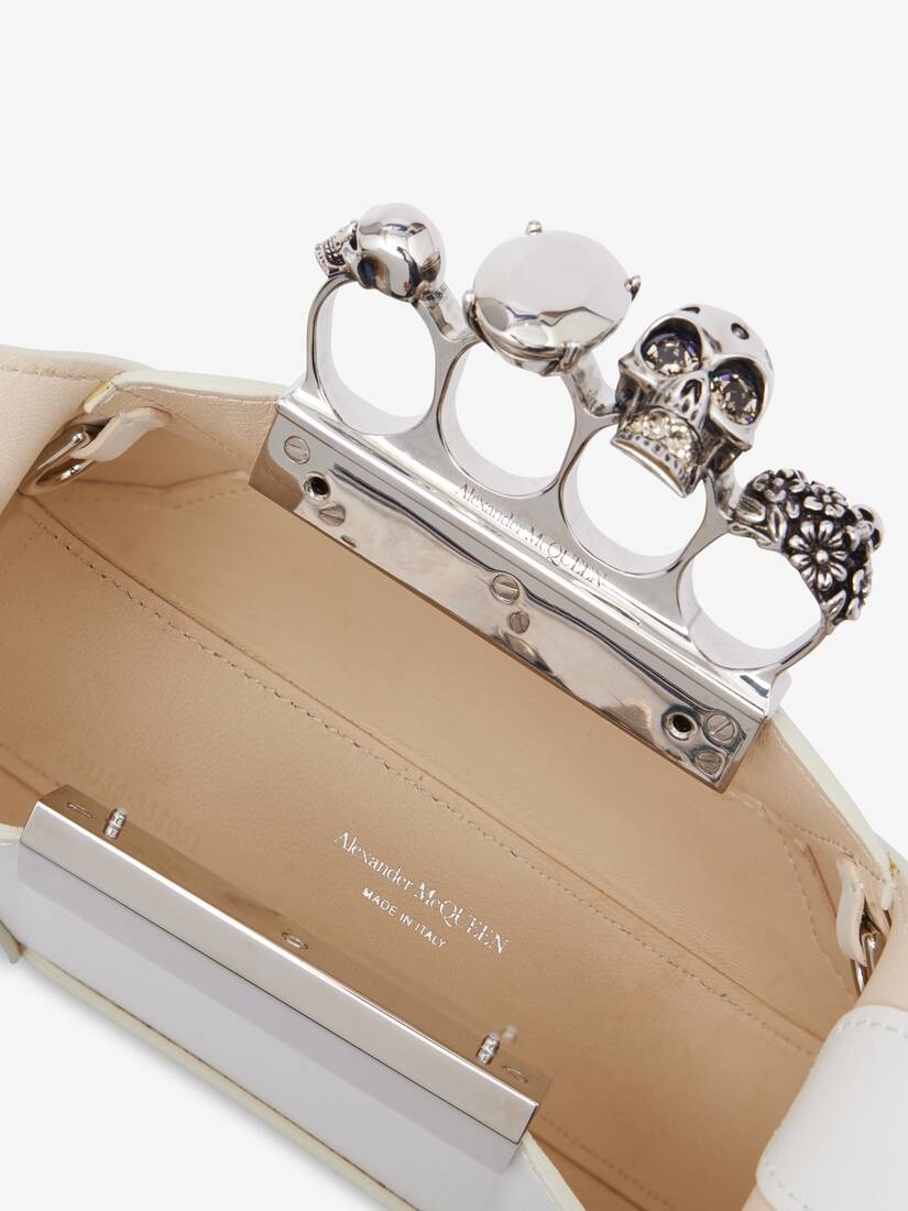 Women's The Jewelled Hobo Mini Bag in Ivory - 5