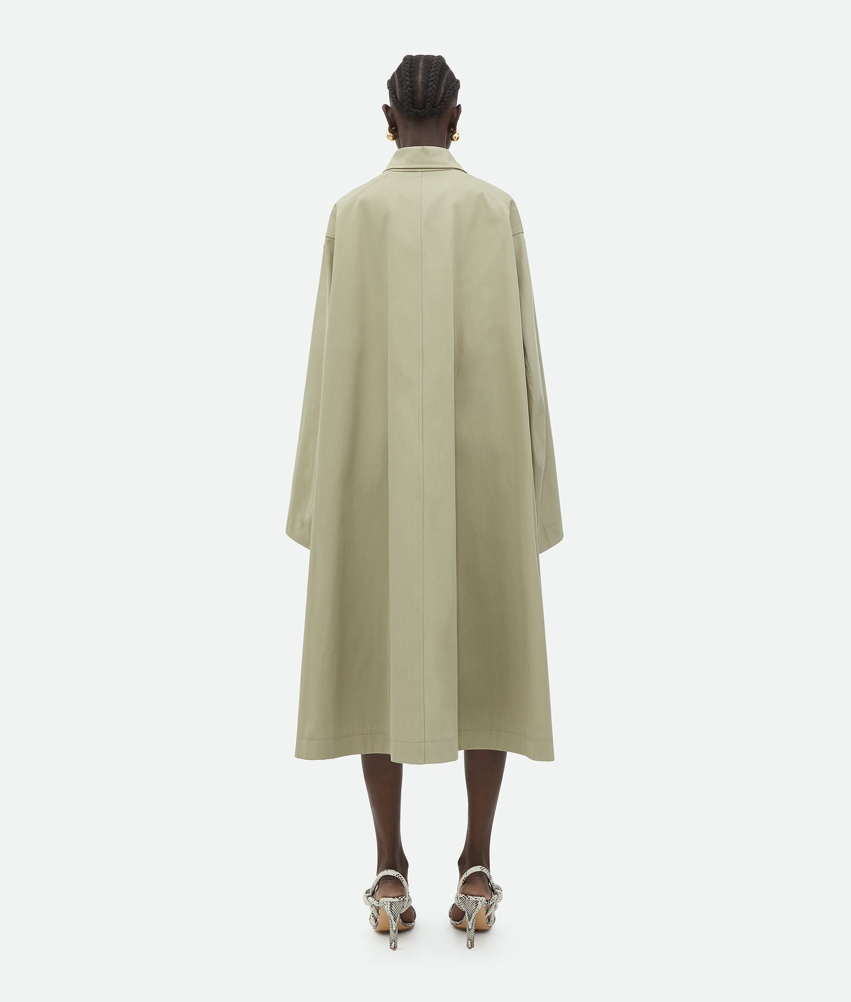 Oversized Fit Cotton Twill Coat - 3