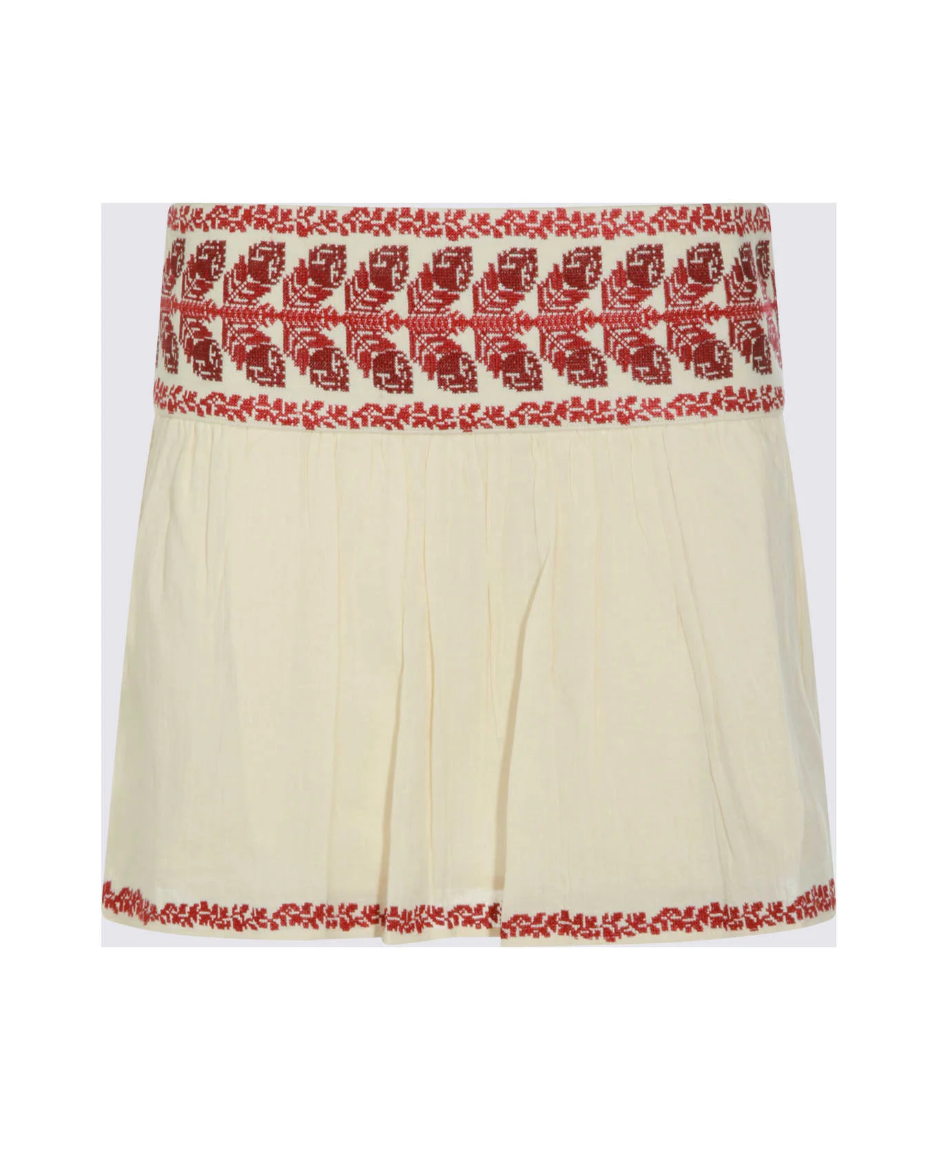 Beige Mini Skirt - 1