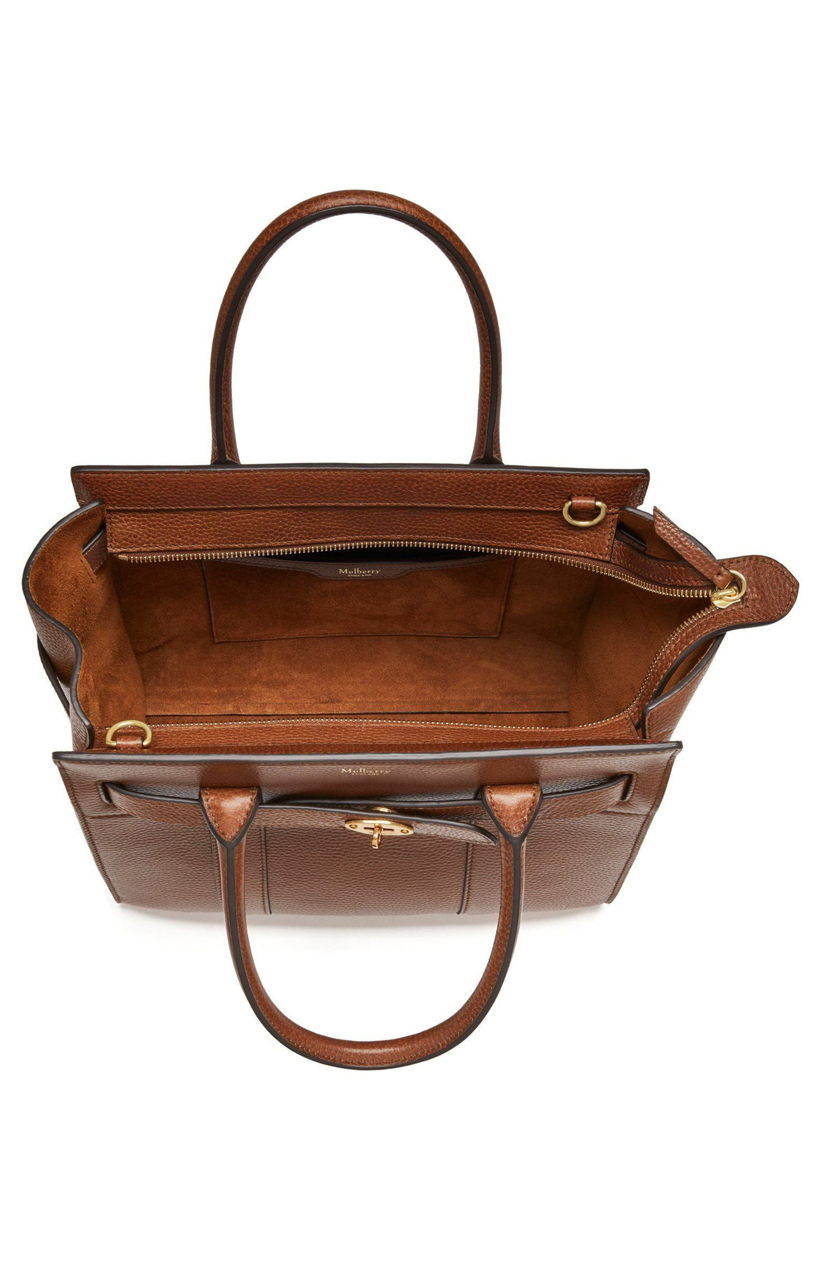 Small Zip Bayswater Leather Tote - 5