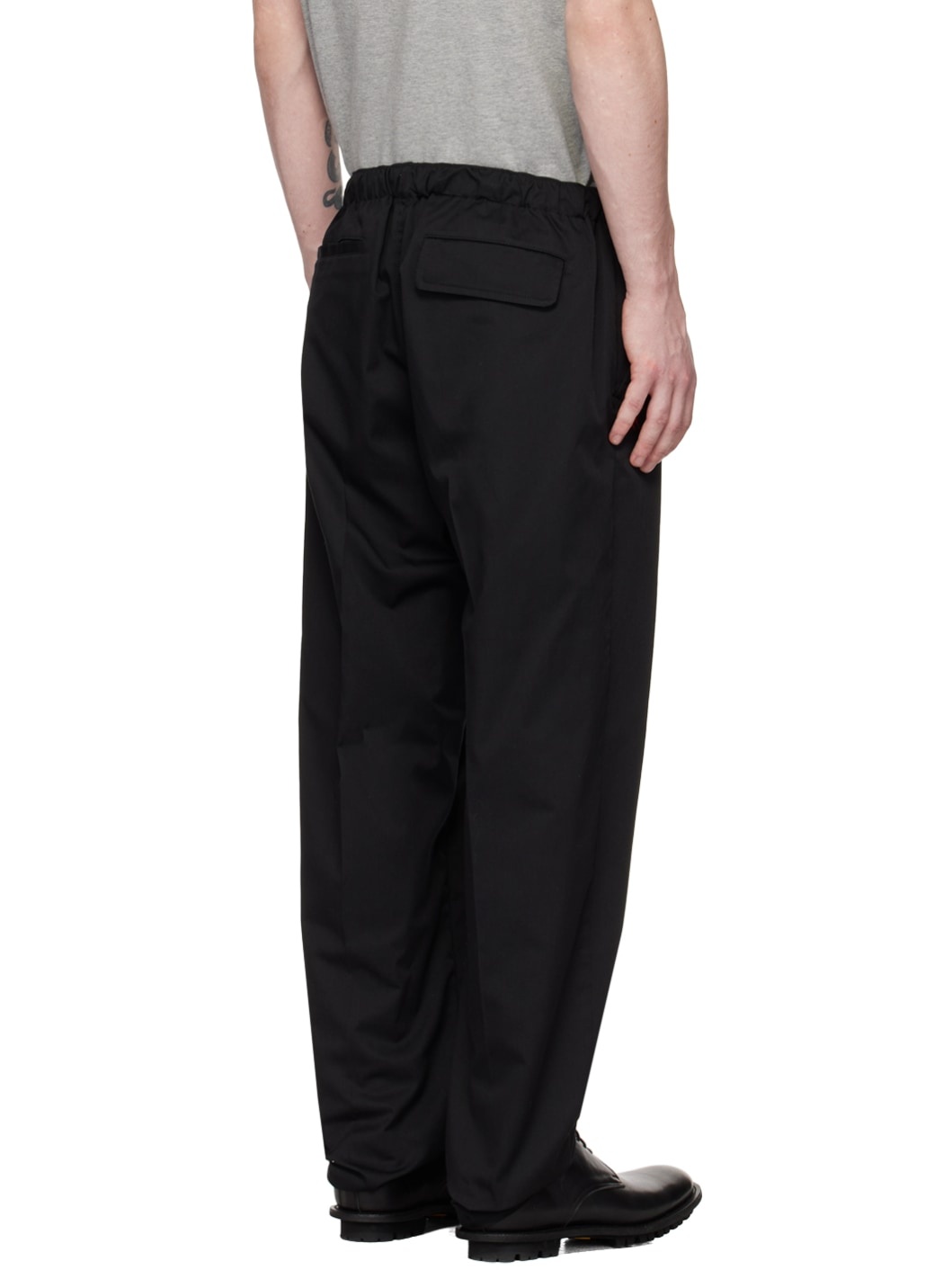 Black Embroidered Trousers - 3