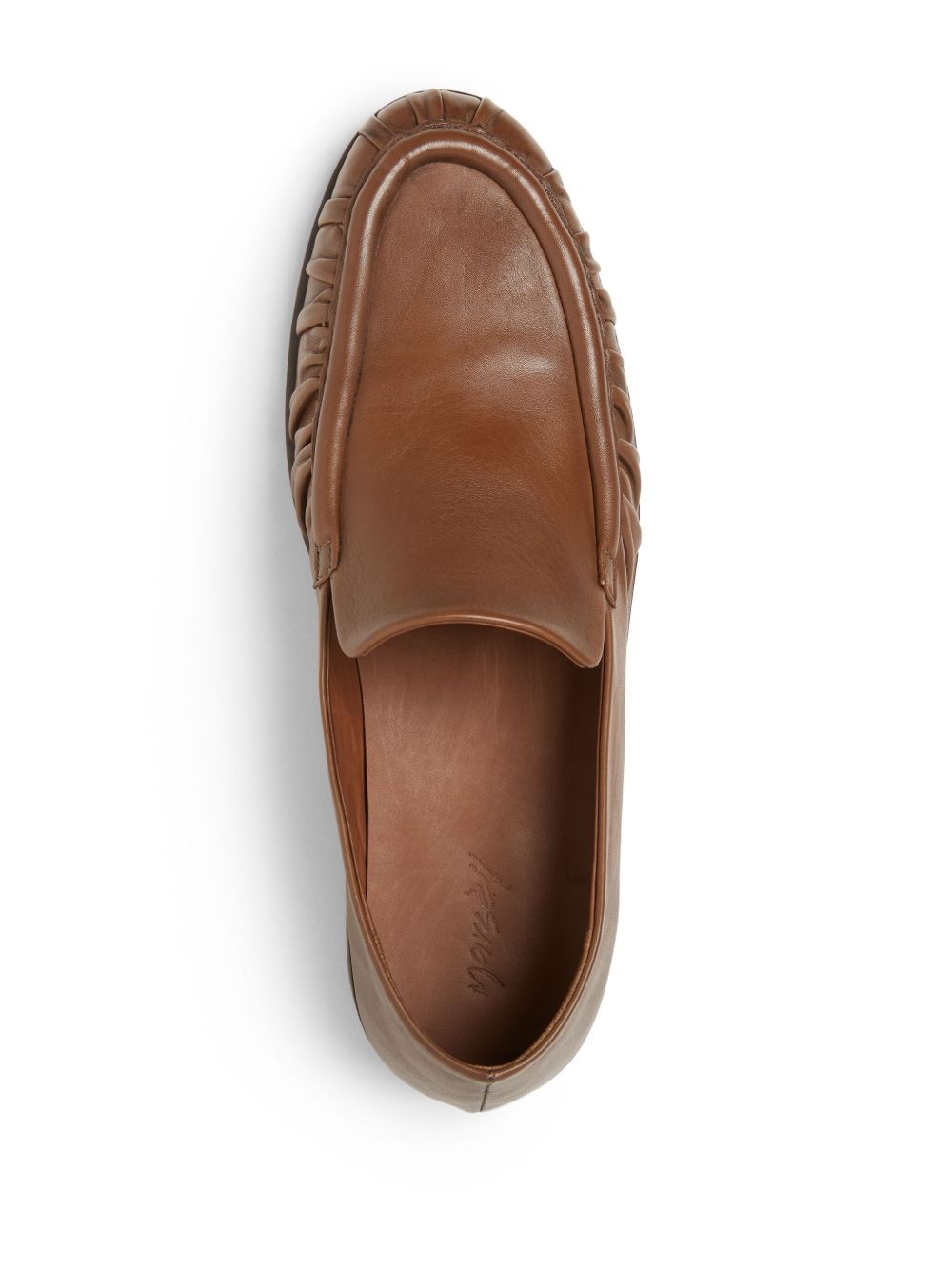 moc-stitching leather loafers - 3