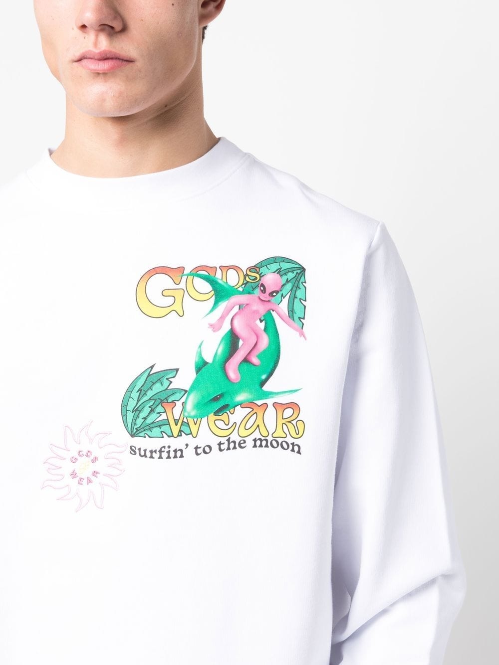 graphic-print crew-neck sweatshirt - 5
