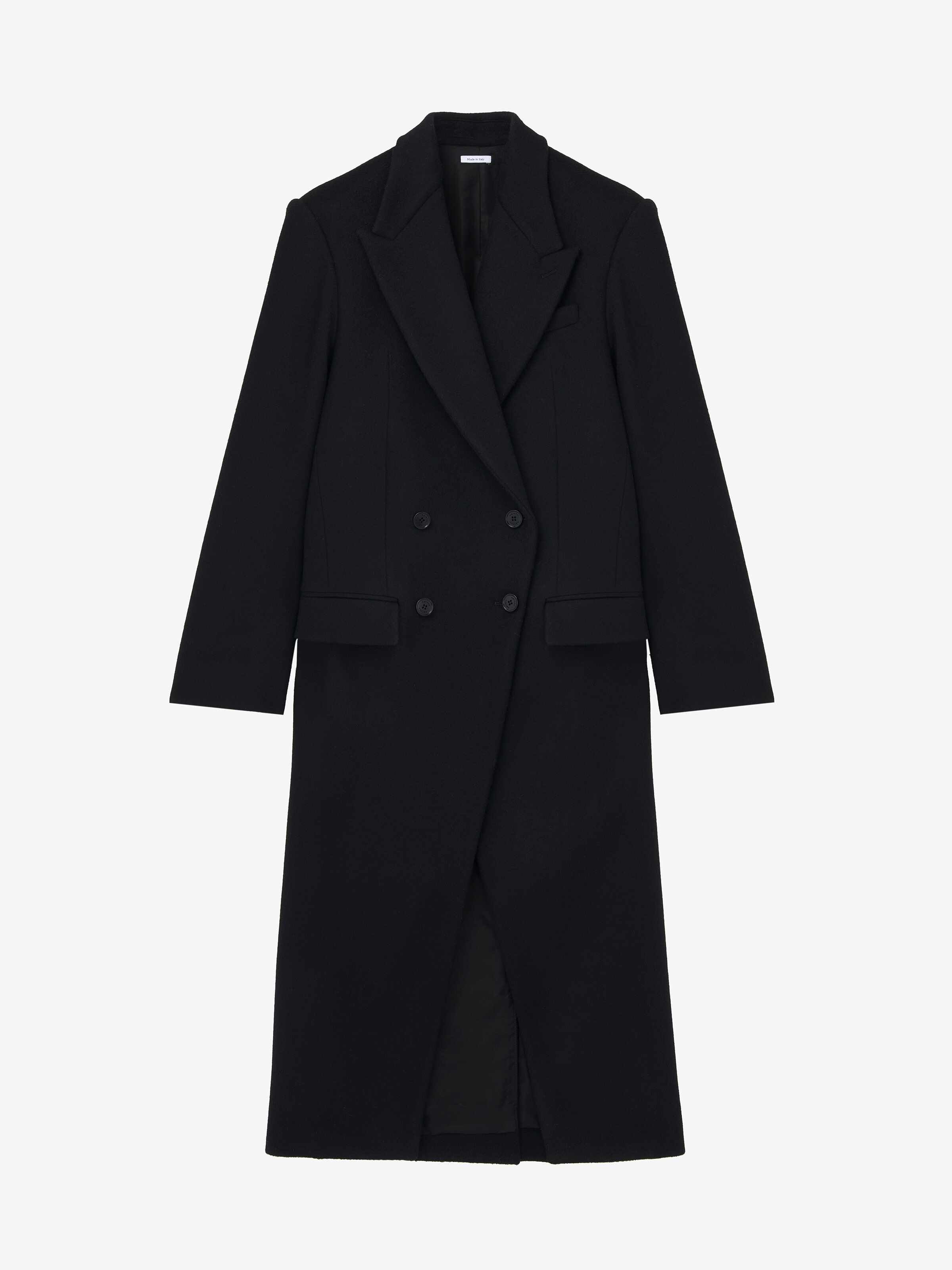 Double-breasted Wool Felt Coat - 1