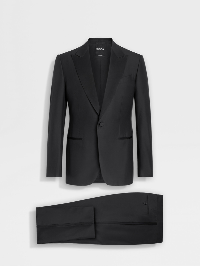 블랙 TROFEOTM 600 WOOL과 실크 EVENING SUIT - 1