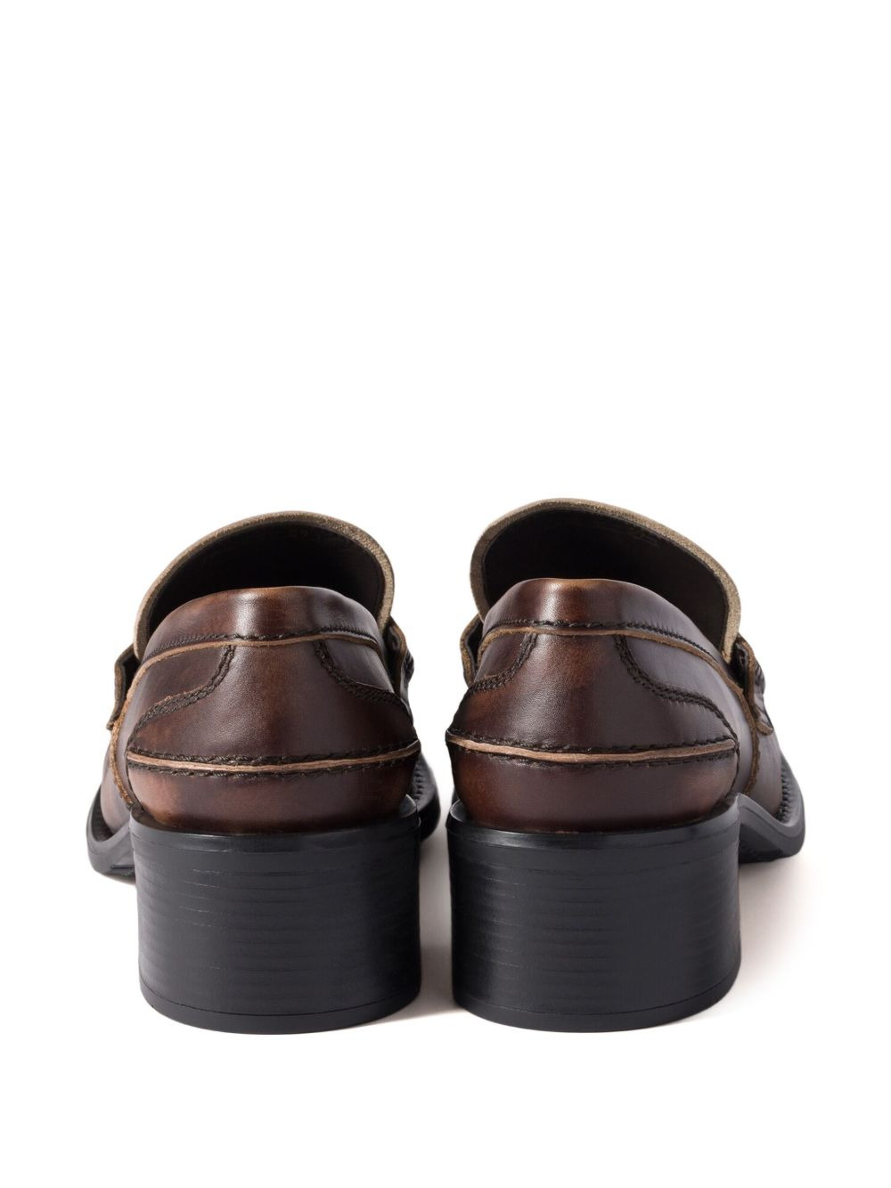 50mm leather band coin loafers - 3