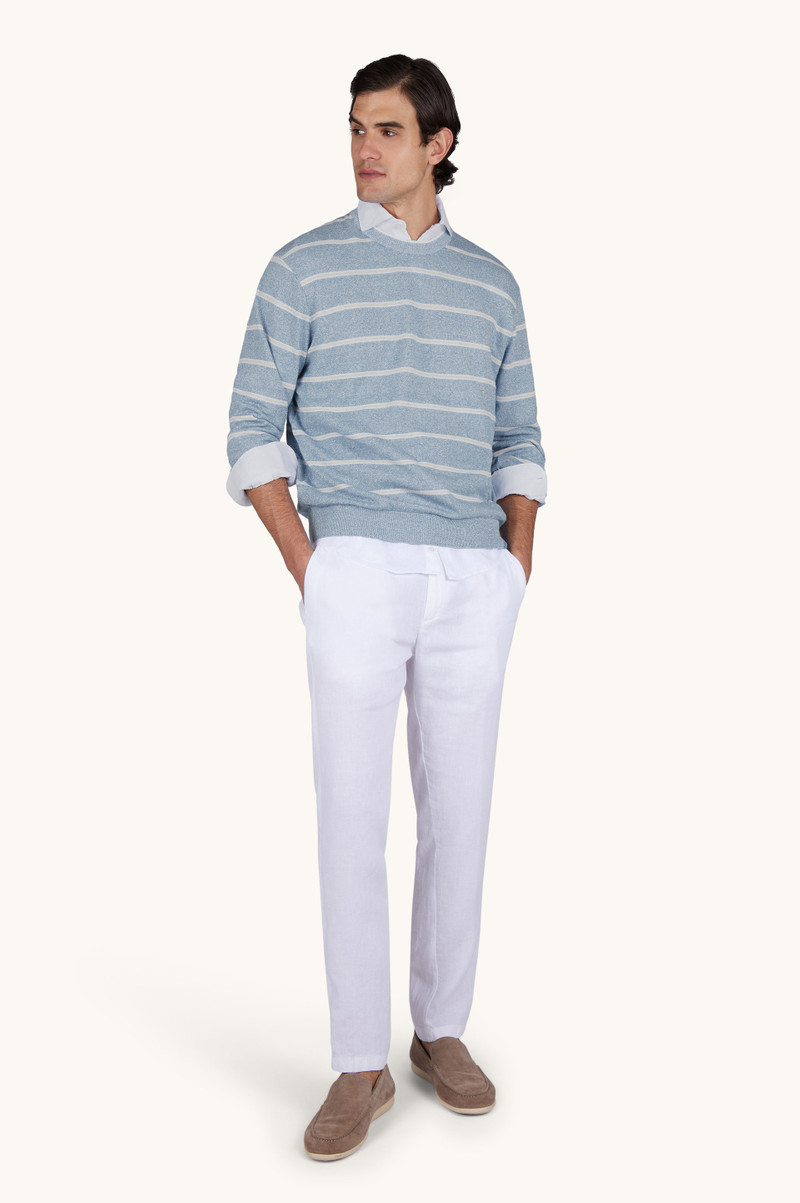Paul & Shark CREW‑NECK SWEATER IN LINEN AND COTTON URUKAI outlook