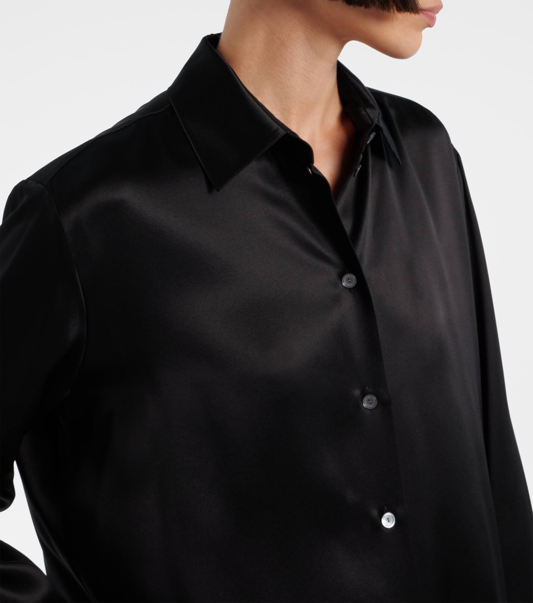 Sisilia oversized silk satin shirt - 4