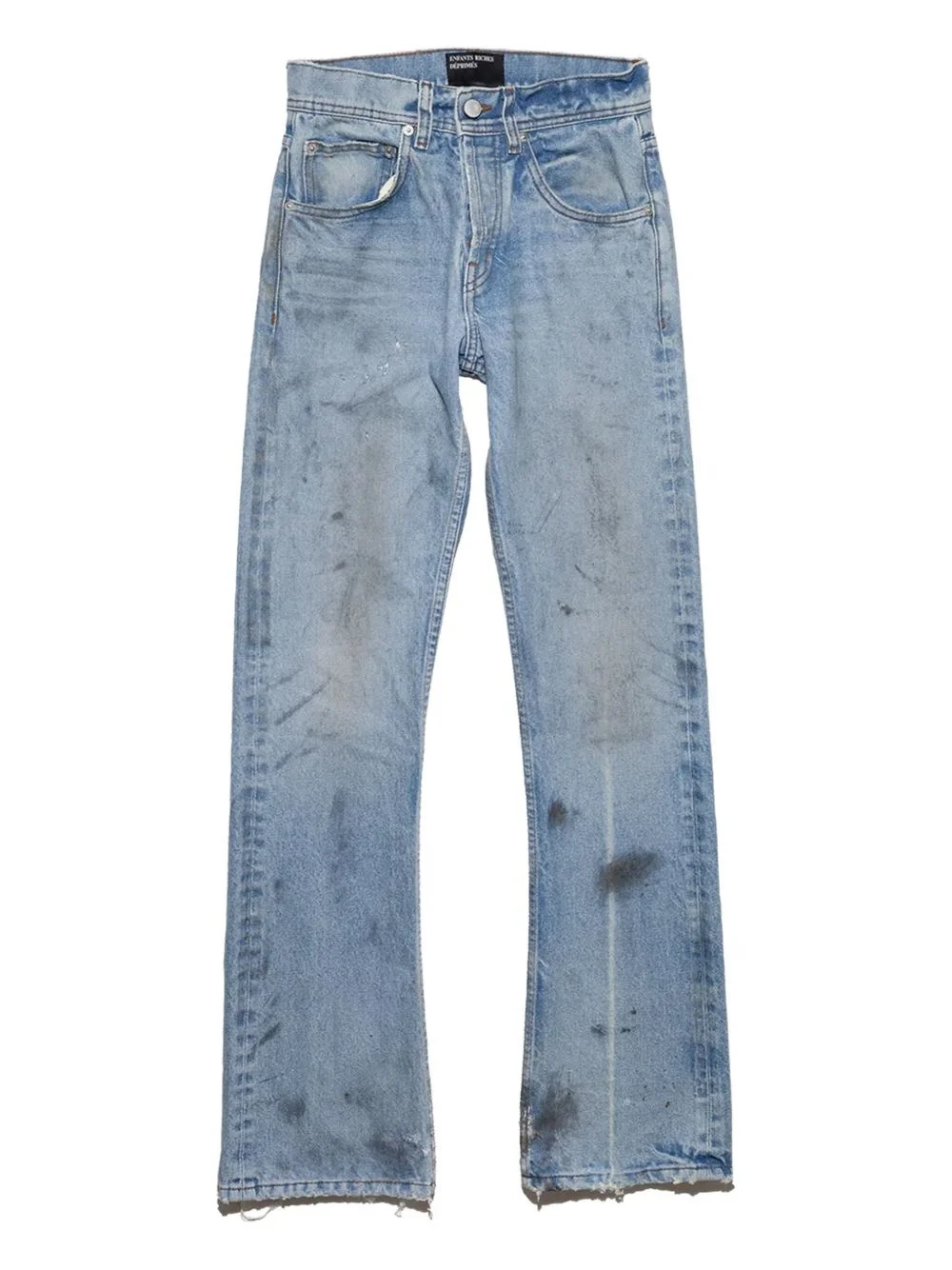 frayed-hem jeans - 1