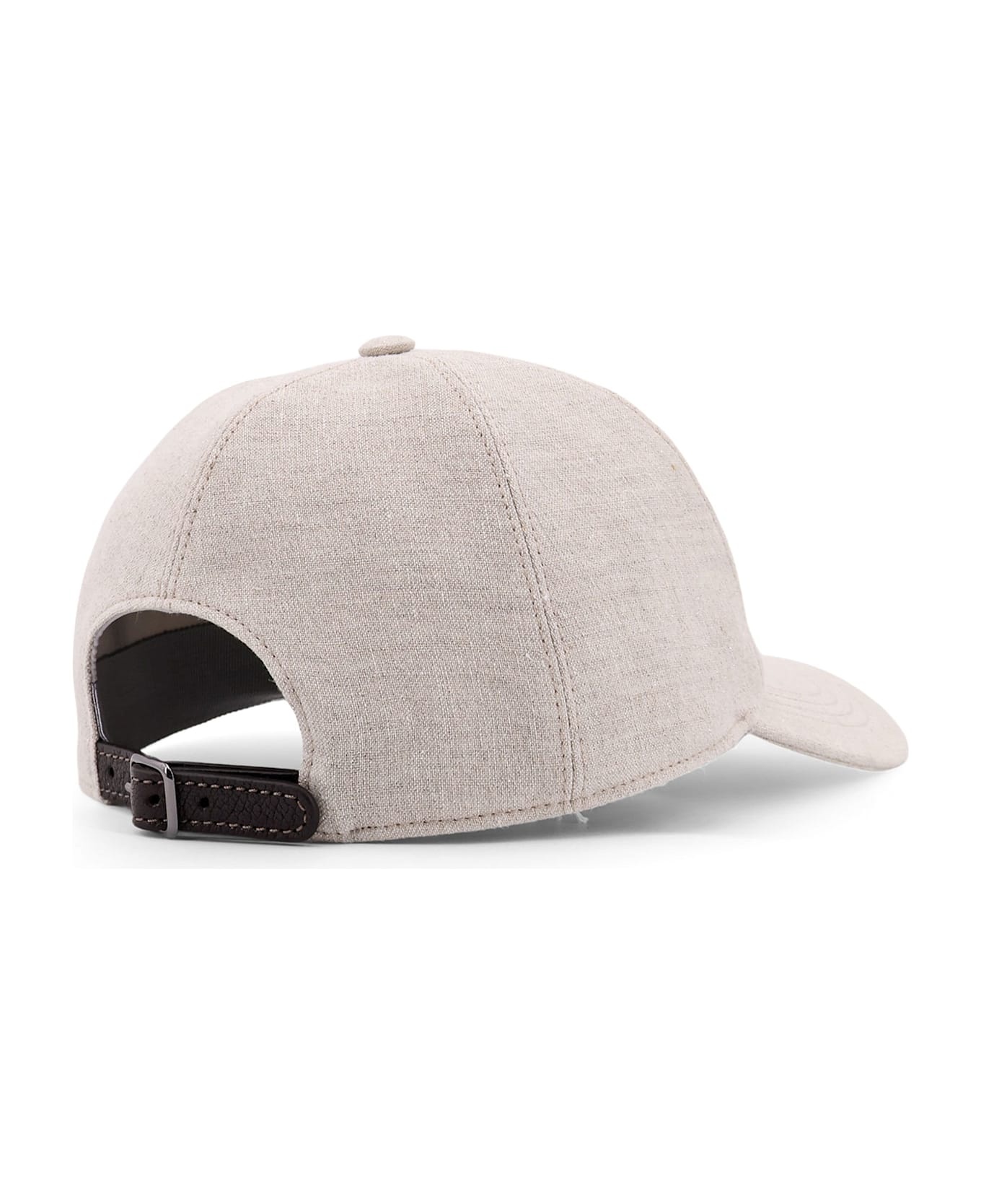 キャップ Brunello Cucinelli Linen Blend Baseball Hat With Logo Embroi Brunello Cucinelli Linen Blend Baseball Hat With Logo