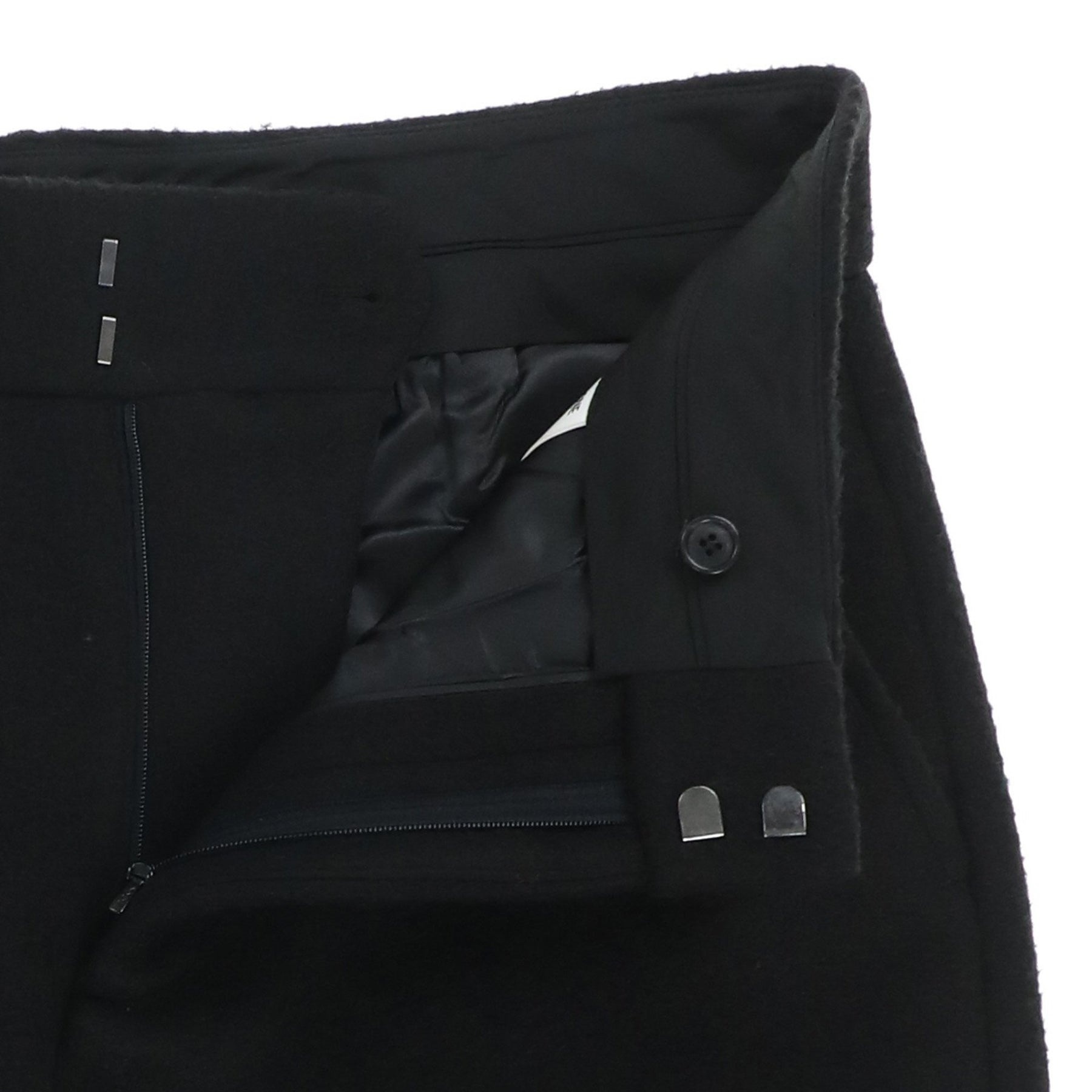 SIDE ZIPPER OPEN TROUSERS / BLK - 3