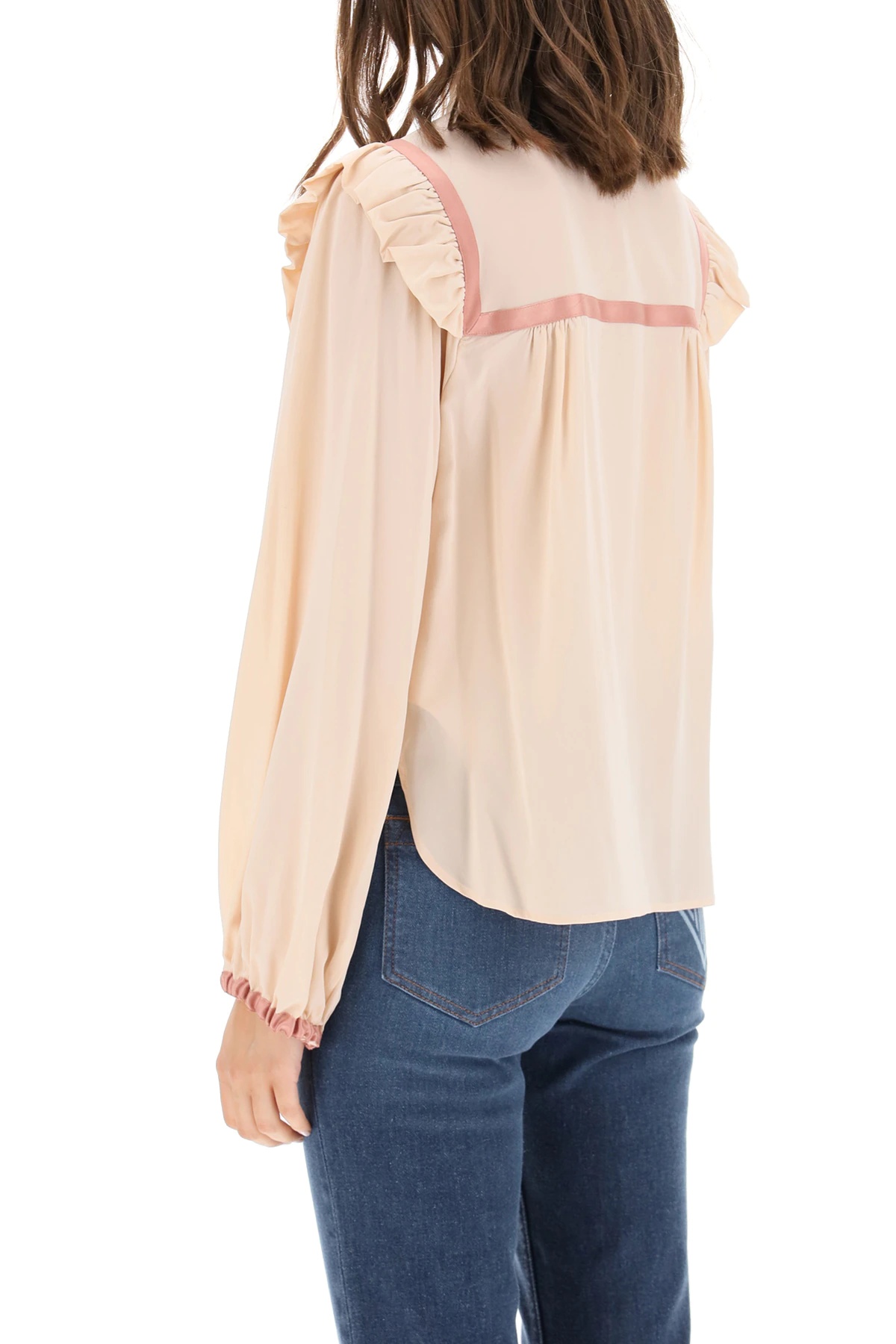 FRILLY SILK SHIRT - 4