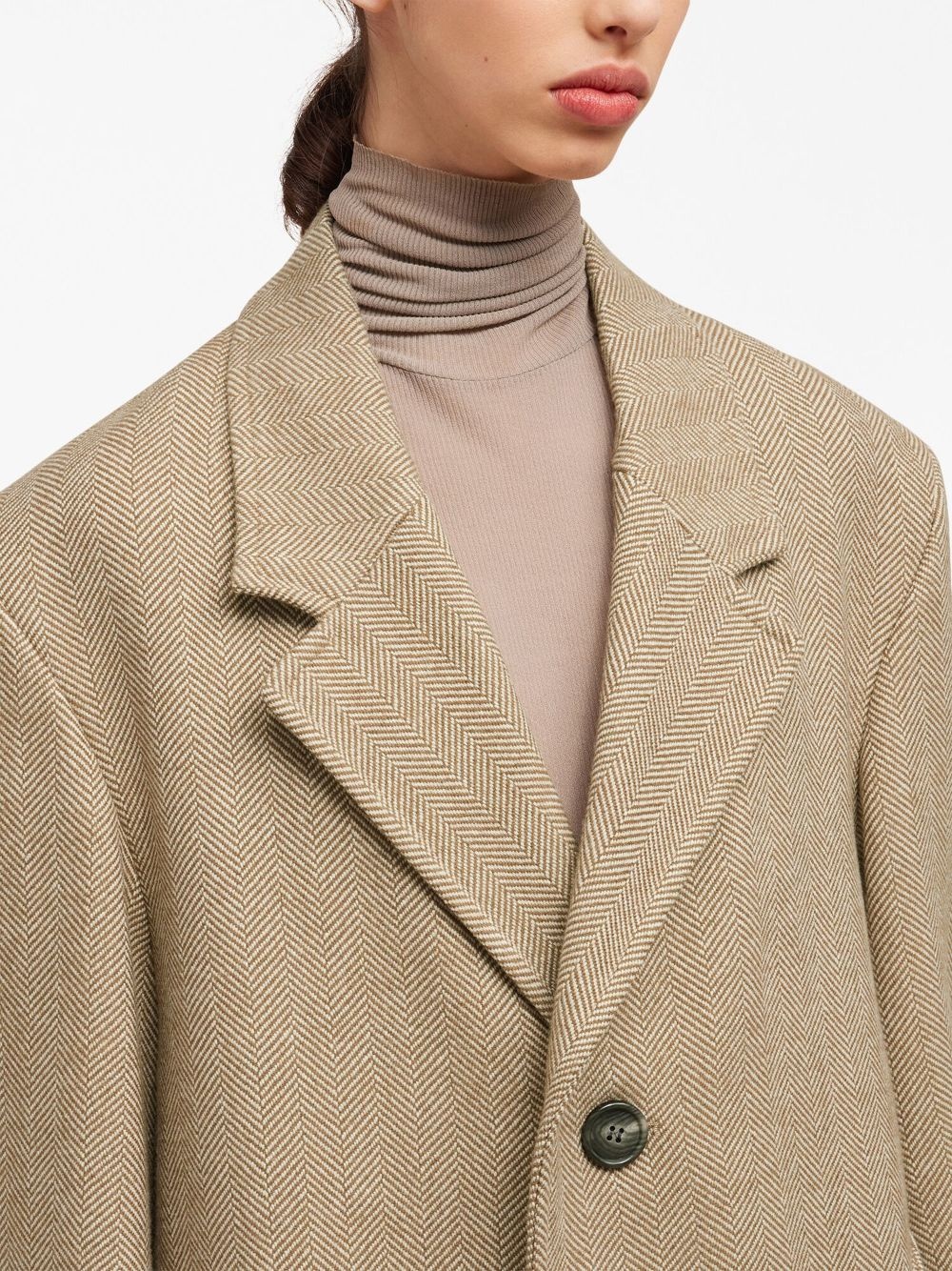 single-breasted long coat - 6