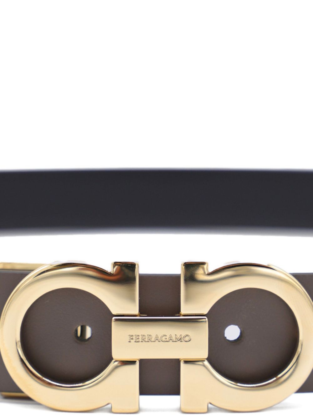 Gancini buckle leather belt - 3