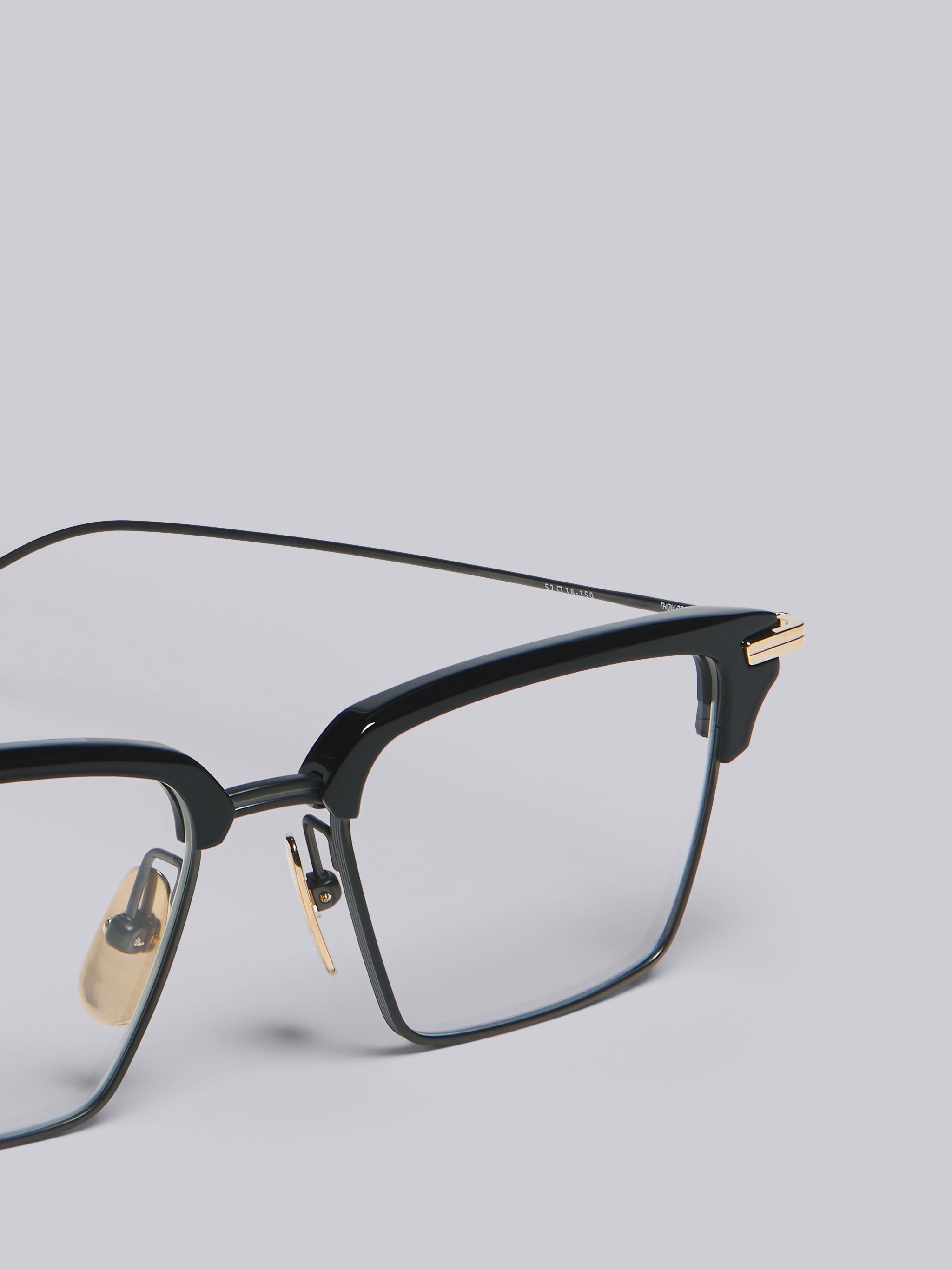 TB422 - Black Iron Wayfarer Eyeglasses - 2