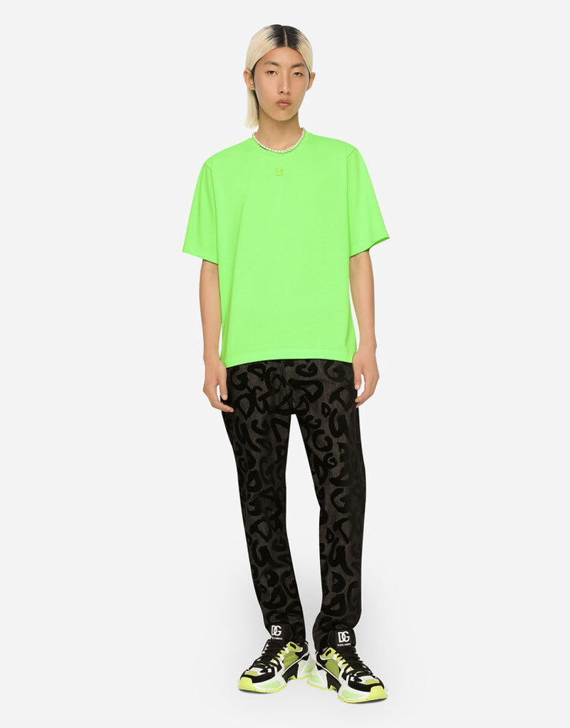 Technical jersey T-shirt with metallic DG logo 4