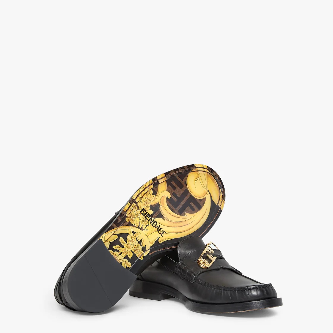 Fendace Black leather  loafers - 5