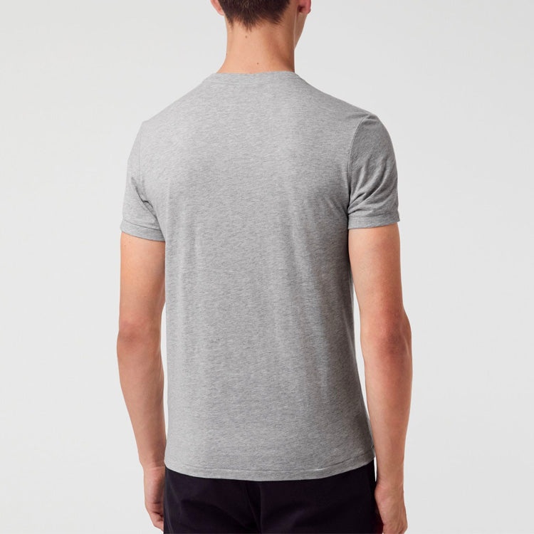 Men's Burberry V neck Knit Pullover Short Sleeve Gray 80038341 - 4