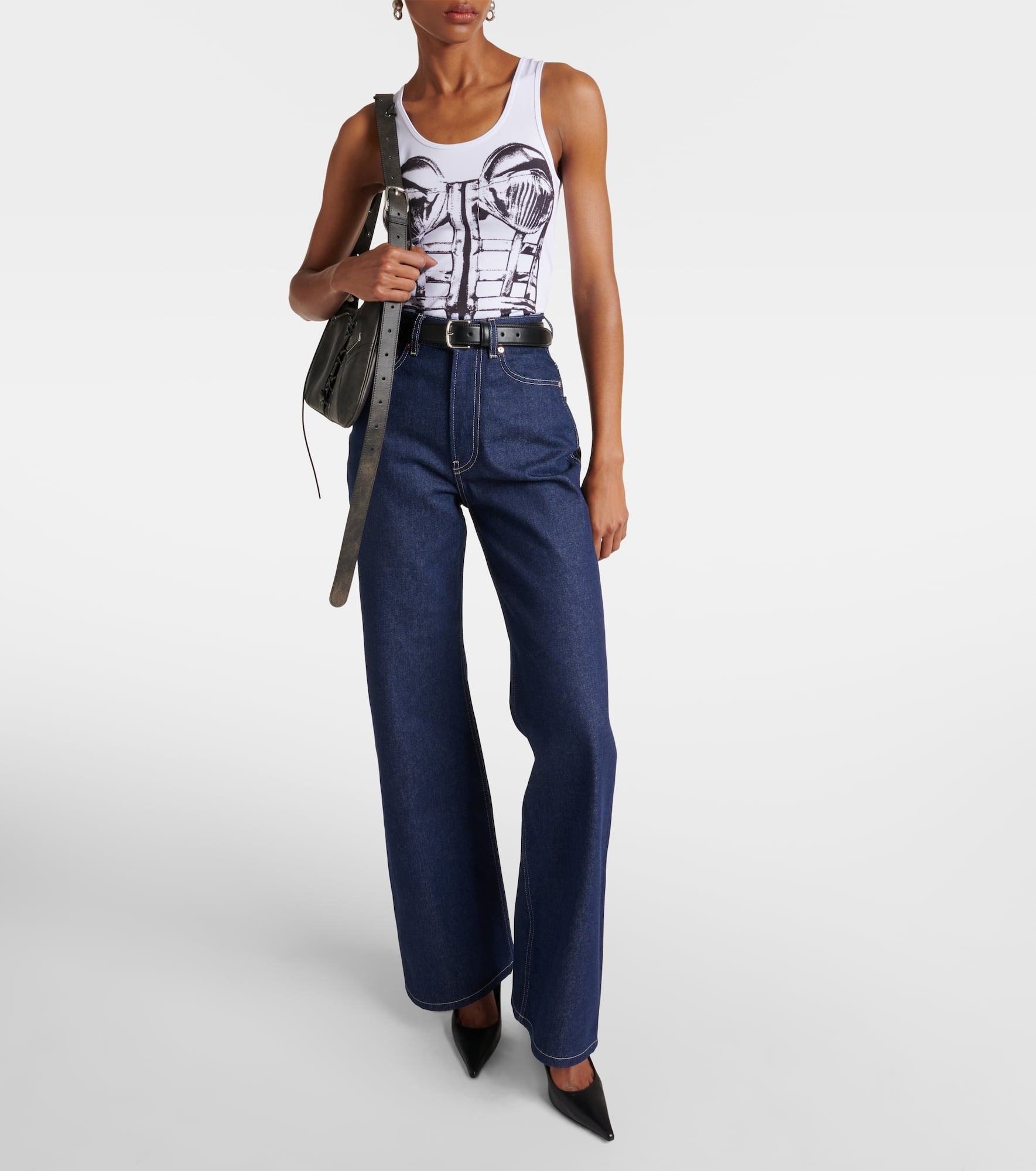 Cage trompe l'œil printed tank top - 2