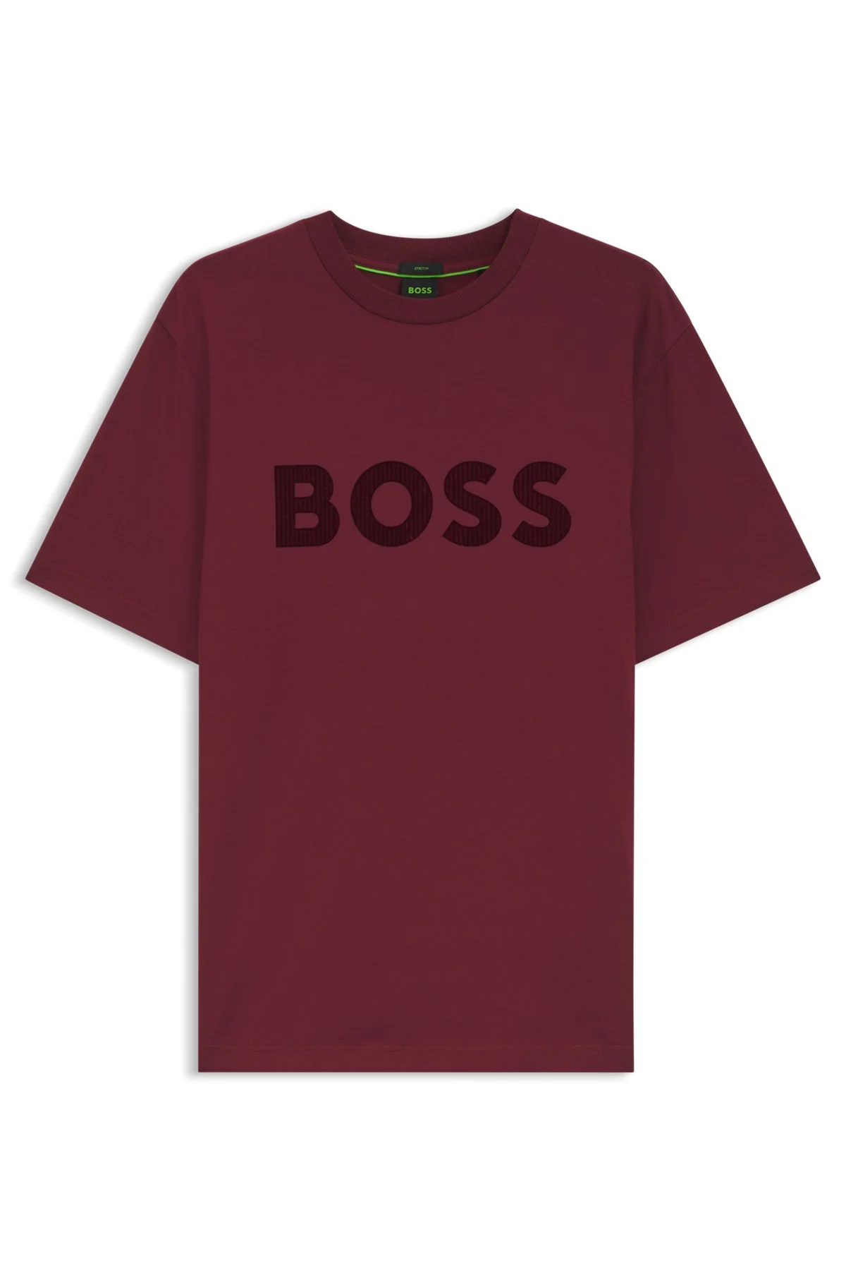 TONAL FLOCKED-LOGO T-SHIRT IN STRETCH COTTON - 1