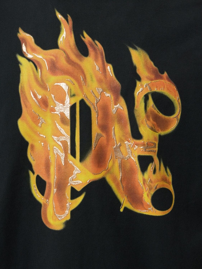 Burning monogram cotton t-shirt - 2