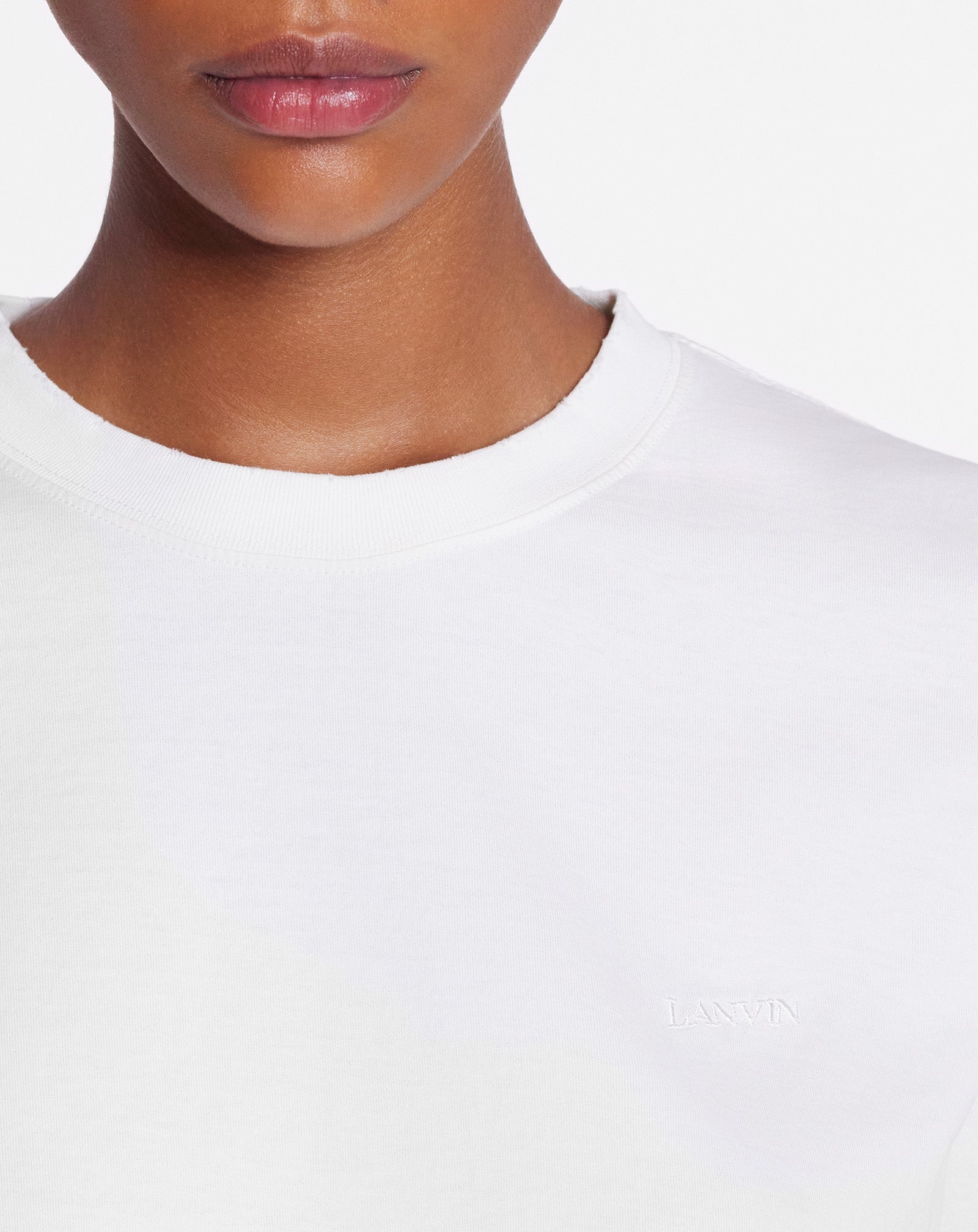 LANVIN X FUTURE UNISEX CROPPED PRINTED T-SHIRT - 5