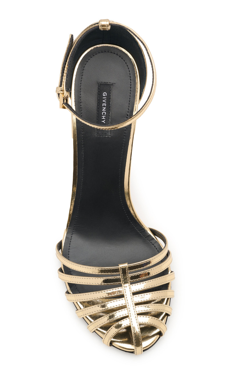 Givenchy Metallic Strappy Sandals gold outlook