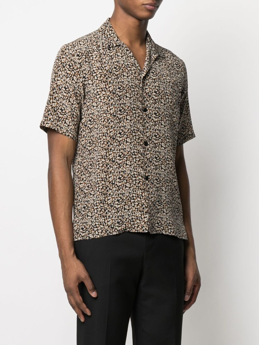 leopard print short-sleeve shirt - 3