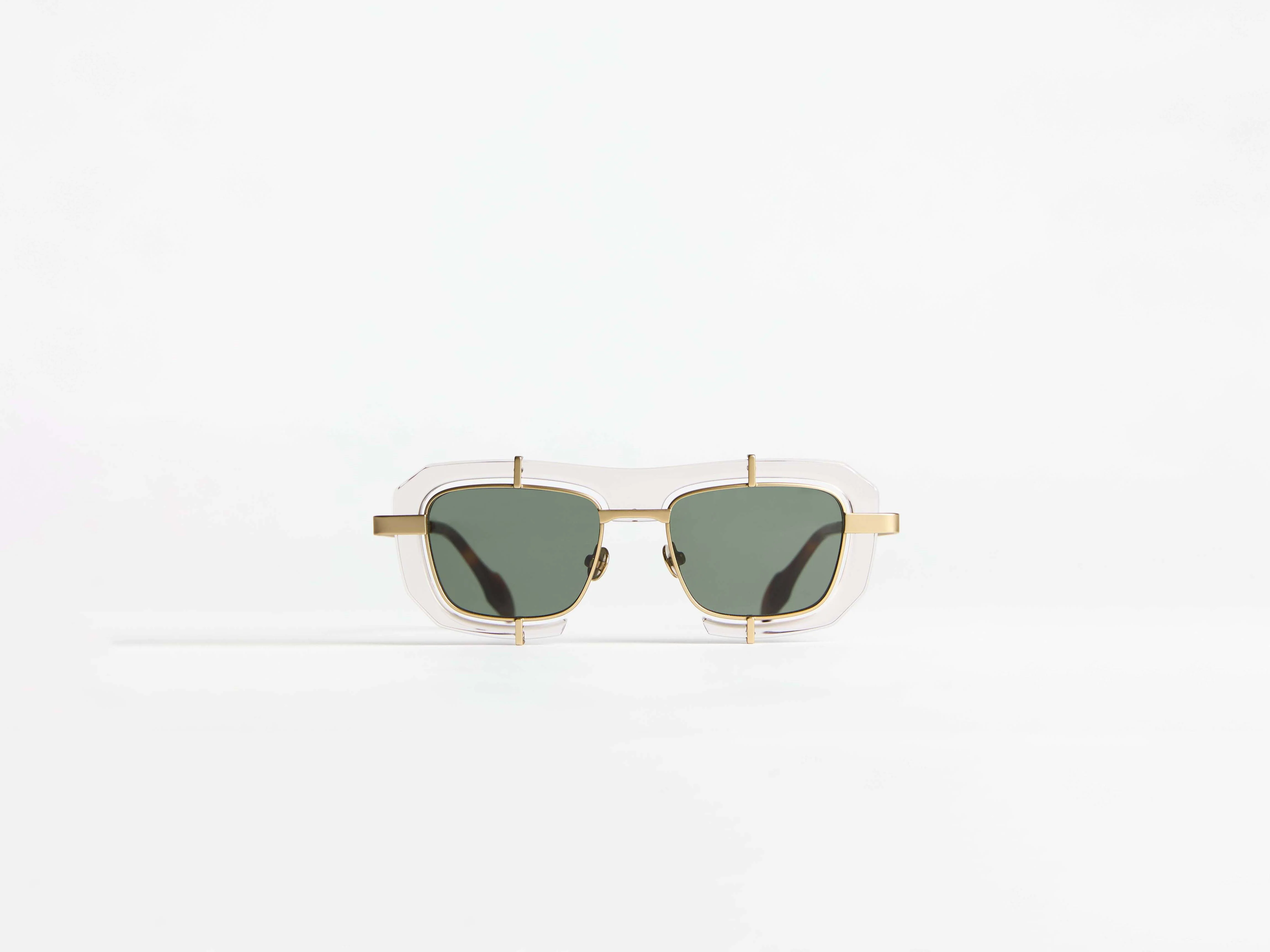 JWA03 GEOMETRIC SUNGLASSES IN CLEAR - 1