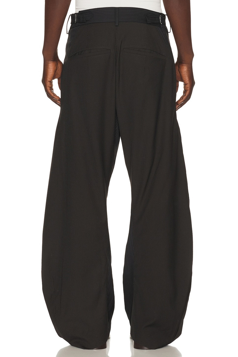 Twisted Seam Stripewide Leg Trousers 3
