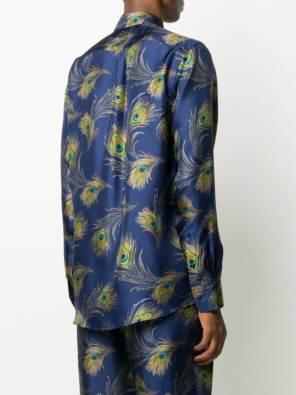 peacock print shirt - 4