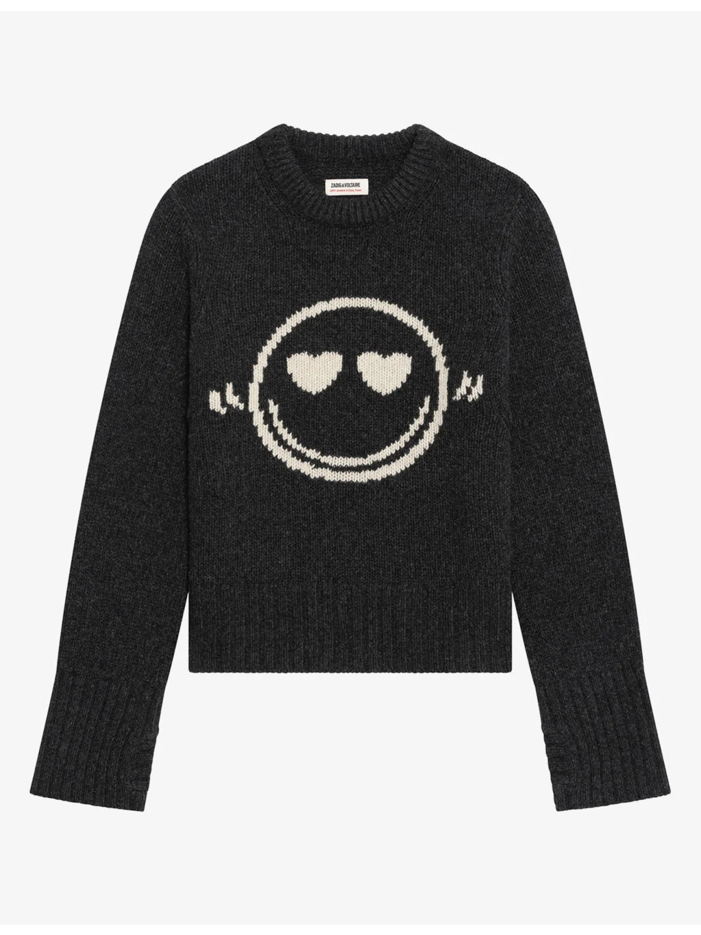 Malty Face-Motif Merino-Wool Jumper - 1
