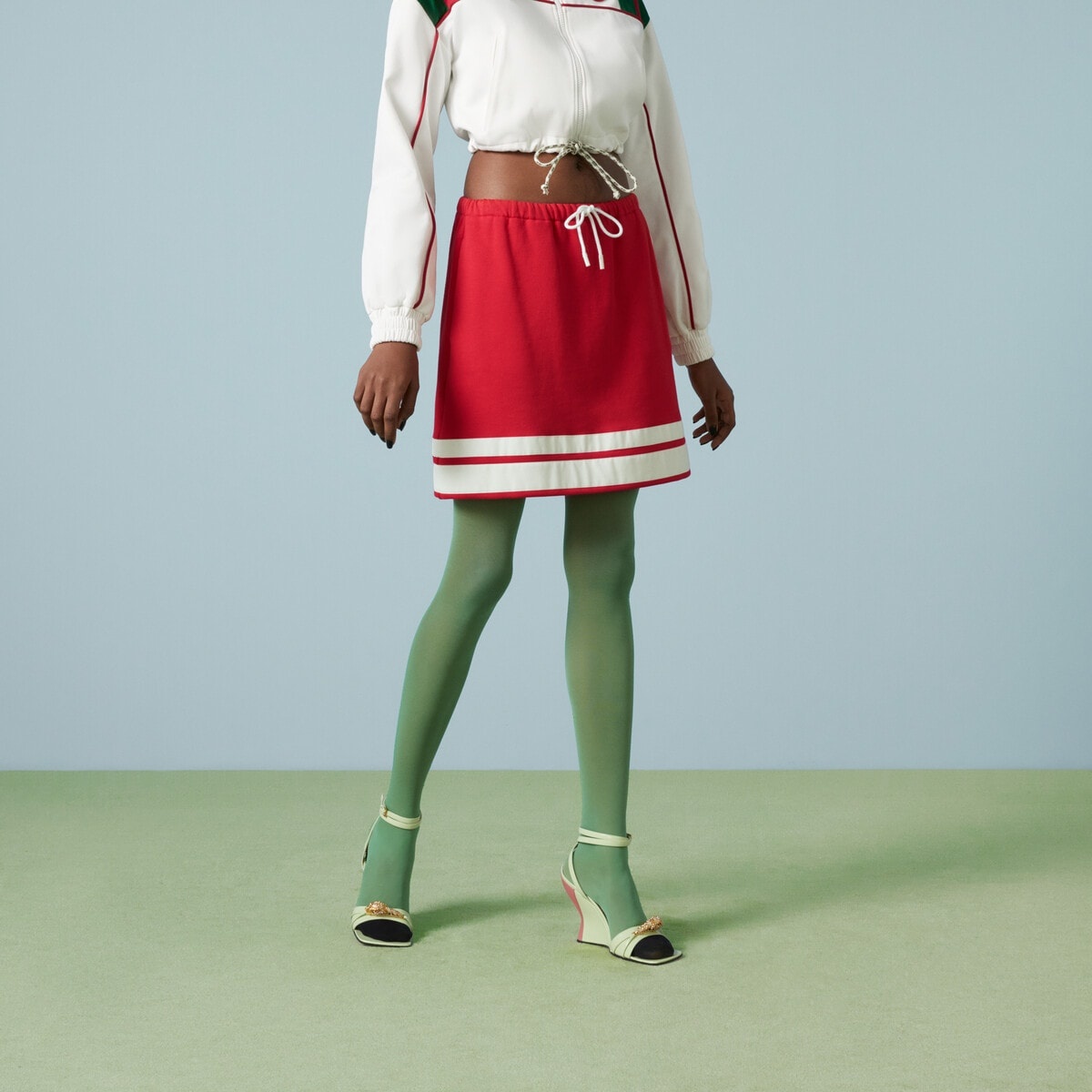 Jersey skirt with Round Interlocking G - 6