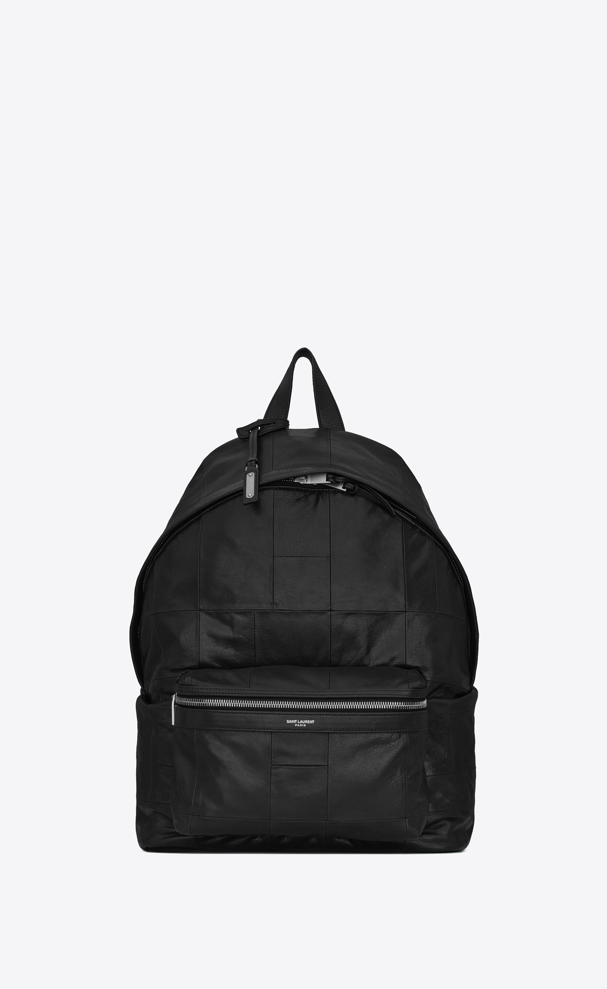 saint laurent city backpack in square patchwork shiny leather - 1