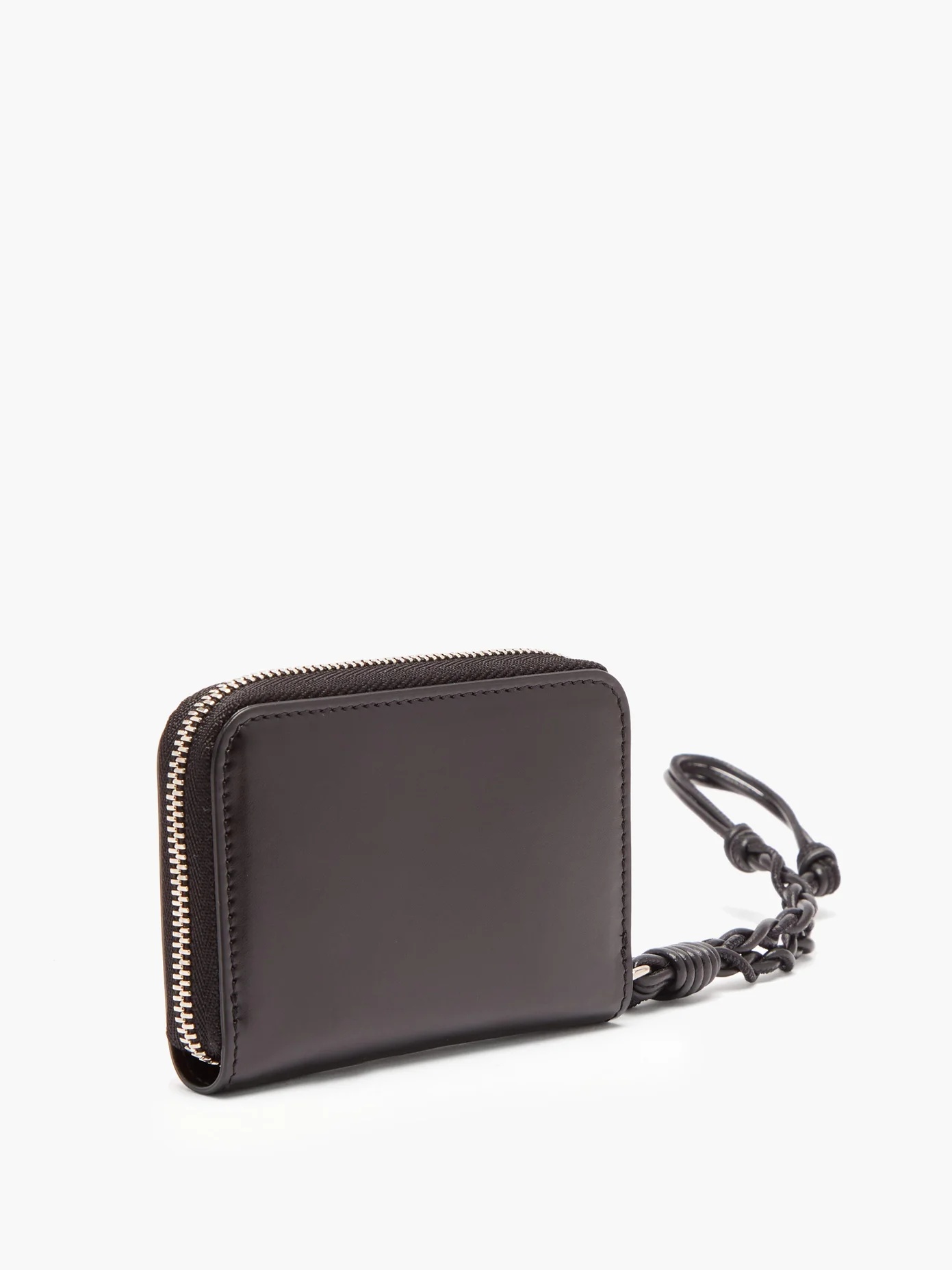 Braided-strap leather wallet - 3