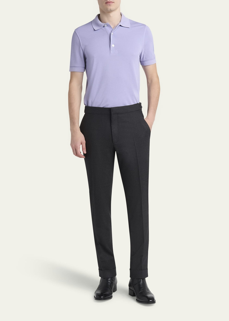 TOM FORD Men's Lyocell Pique Polo Shirt outlook