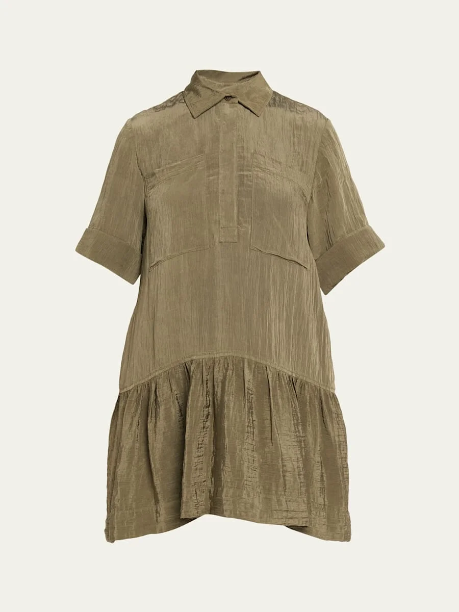 Cris Short-Sleeve Shirtdress - 1