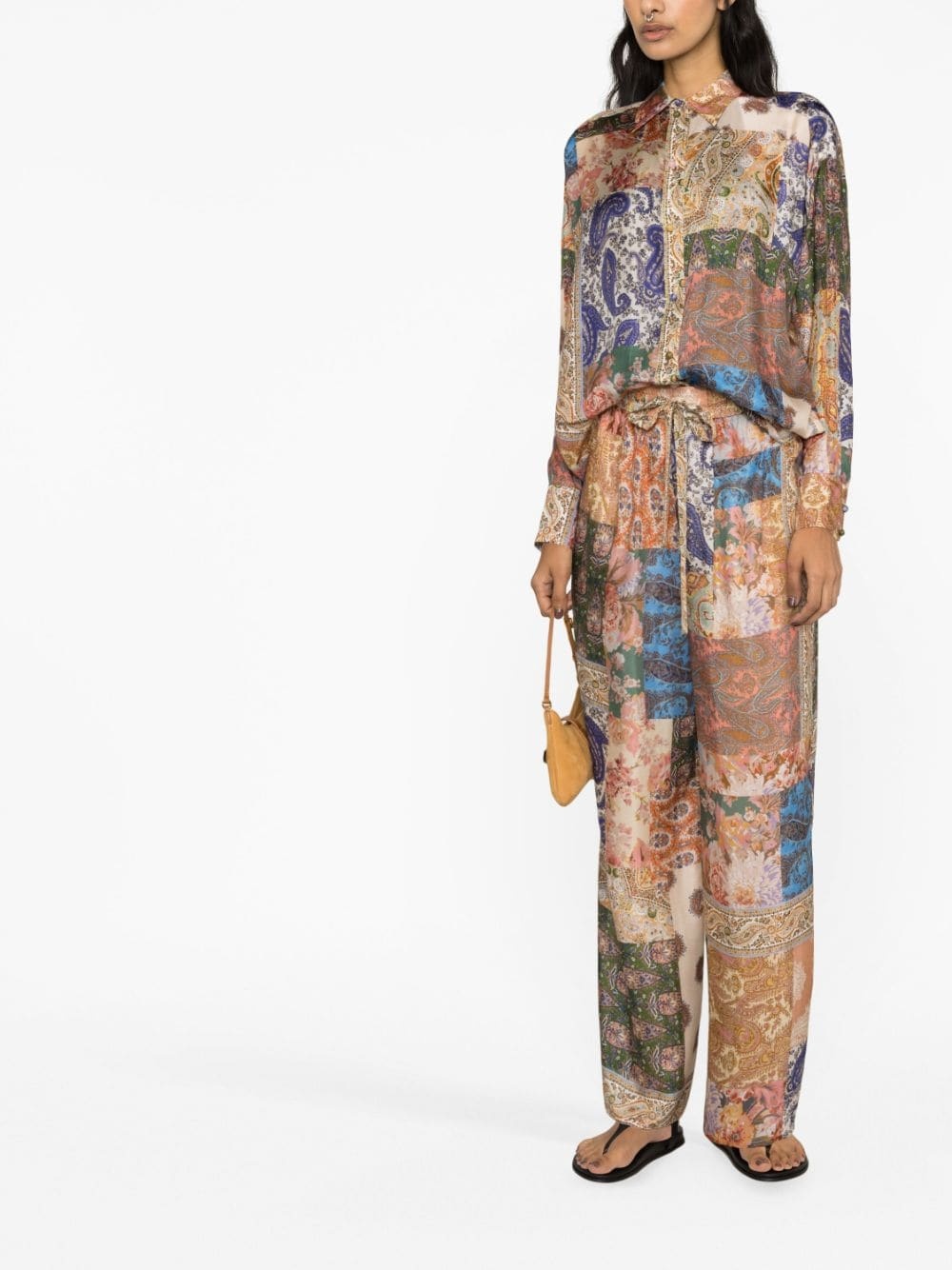 graphic-print silk shirt - 2