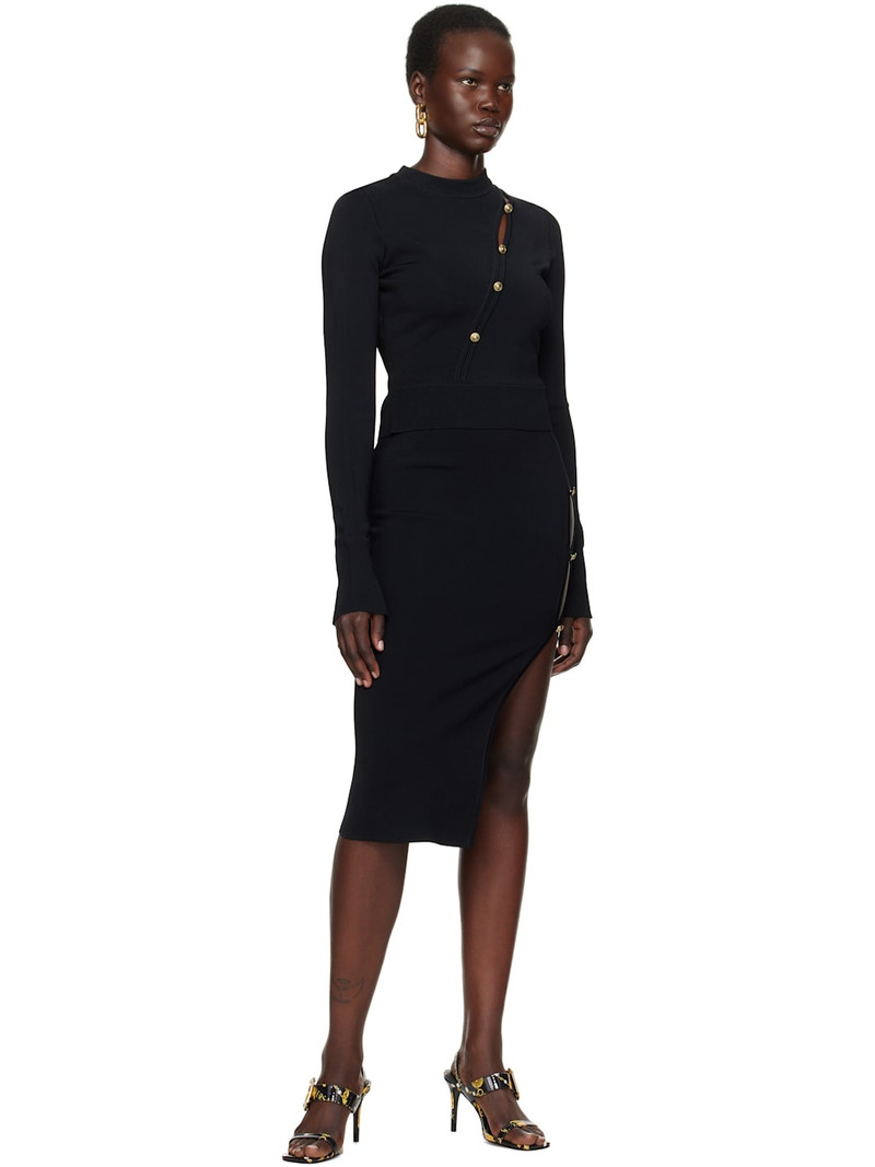 VERSACE JEANS COUTURE Black & Gold Couture Emily Slingback Heeled Sandals outlook