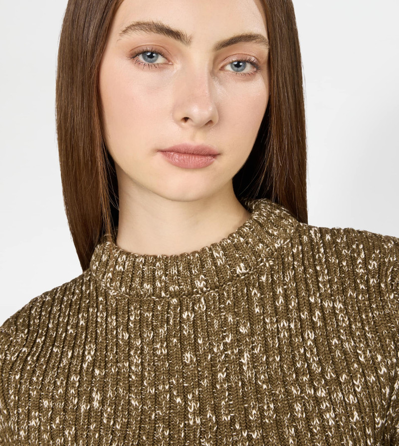 PULLOVER IN MOULINÉ KNIT - GREEN 5