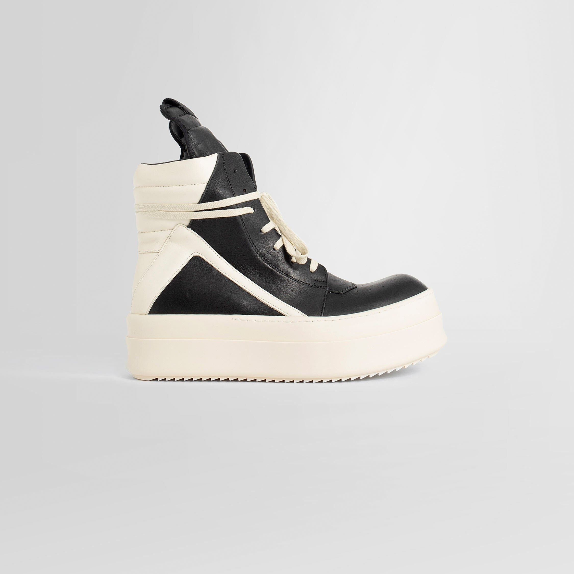 RICK OWENS MAN BLACK&WHITE SNEAKERS - 7