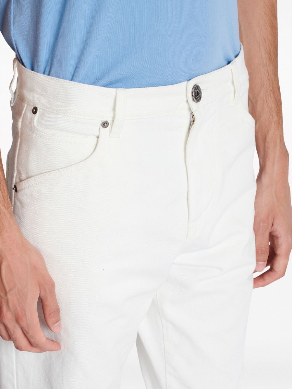 logo-embroidered straight-leg jeans - 6