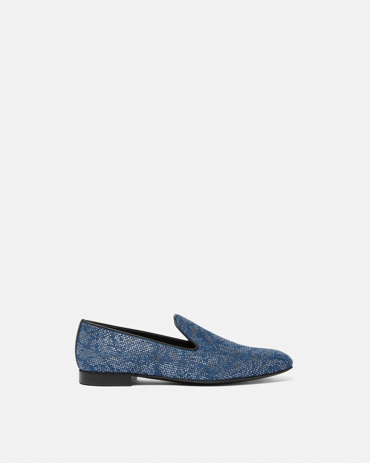 Crystal Barocco Denim Slippers - 1