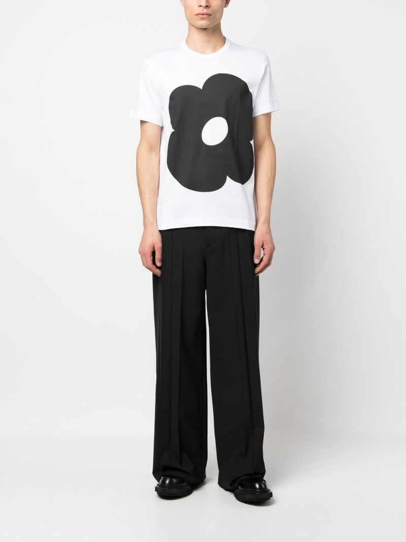 flower-print cotton T-shirt - 2